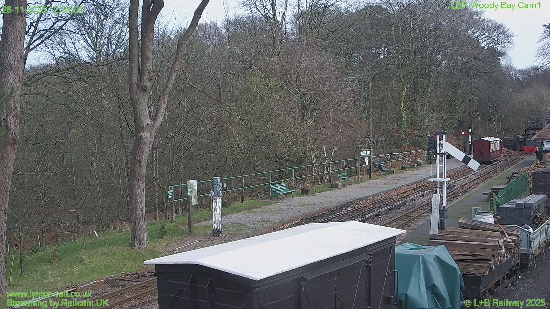 Barnstaple , Lynton & Barnstaple Railway Woody Bay  Station towards East Live Cam - Barnstaple, North Devon, Devon, South West, England, United Kingdom