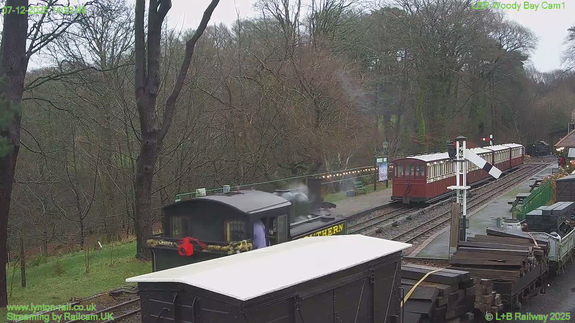 Barnstaple , Lynton & Barnstaple Railway Woody Bay  Station towards East Live Cam - Barnstaple, North Devon, Devon, South West, England, United Kingdom