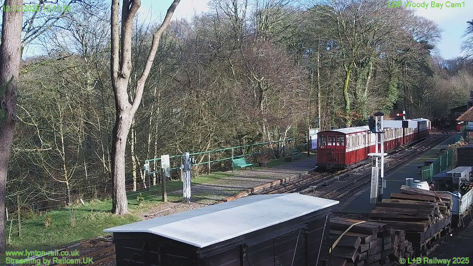 Barnstaple , Lynton & Barnstaple Railway Woody Bay  Station towards East Live Cam - Barnstaple, North Devon, Devon, South West, England, United Kingdom