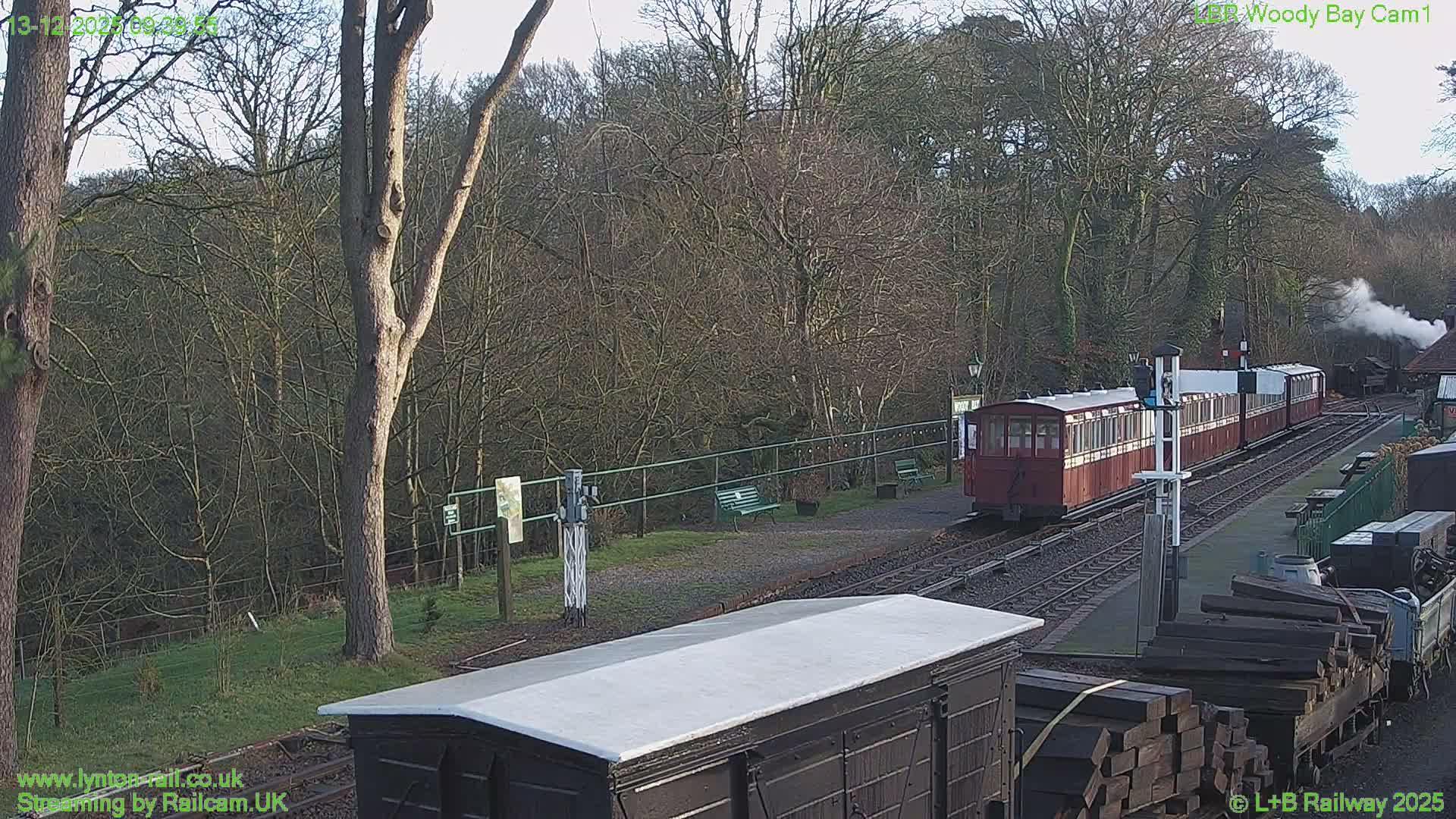 Barnstaple , Lynton & Barnstaple Railway Woody Bay  Station towards East Live Cam - Barnstaple, North Devon, Devon, South West, England, United Kingdom