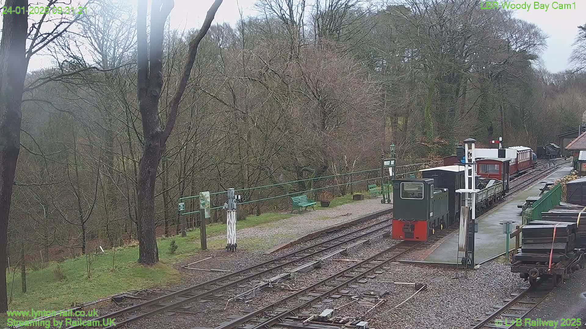 Barnstaple , Lynton & Barnstaple Railway Woody Bay  Station towards East Live Cam - Barnstaple, North Devon, Devon, South West, England, United Kingdom