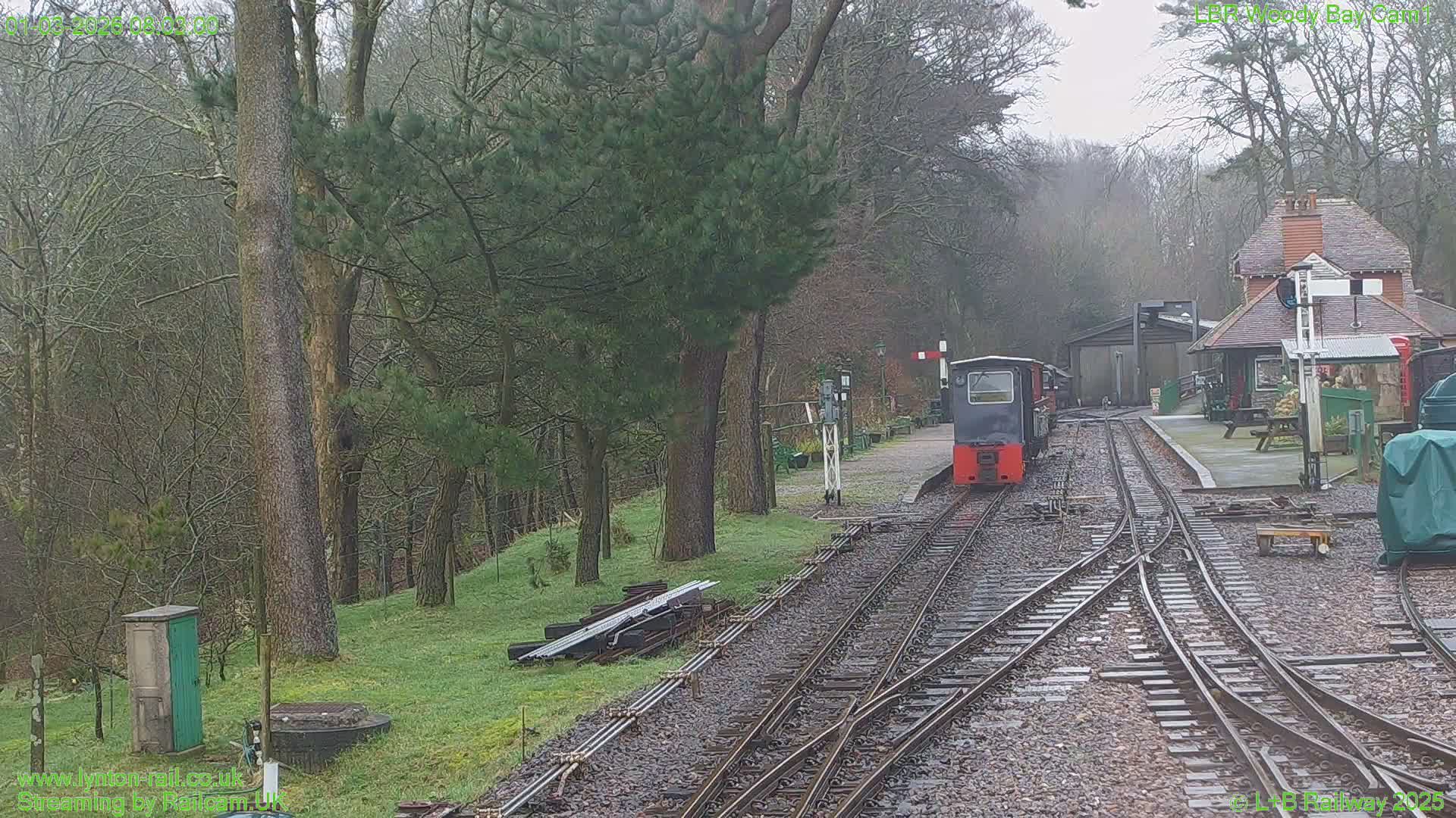 Barnstaple , Lynton & Barnstaple Railway Woody Bay  Station towards East Live Cam - Barnstaple, North Devon, Devon, South West, England, United Kingdom