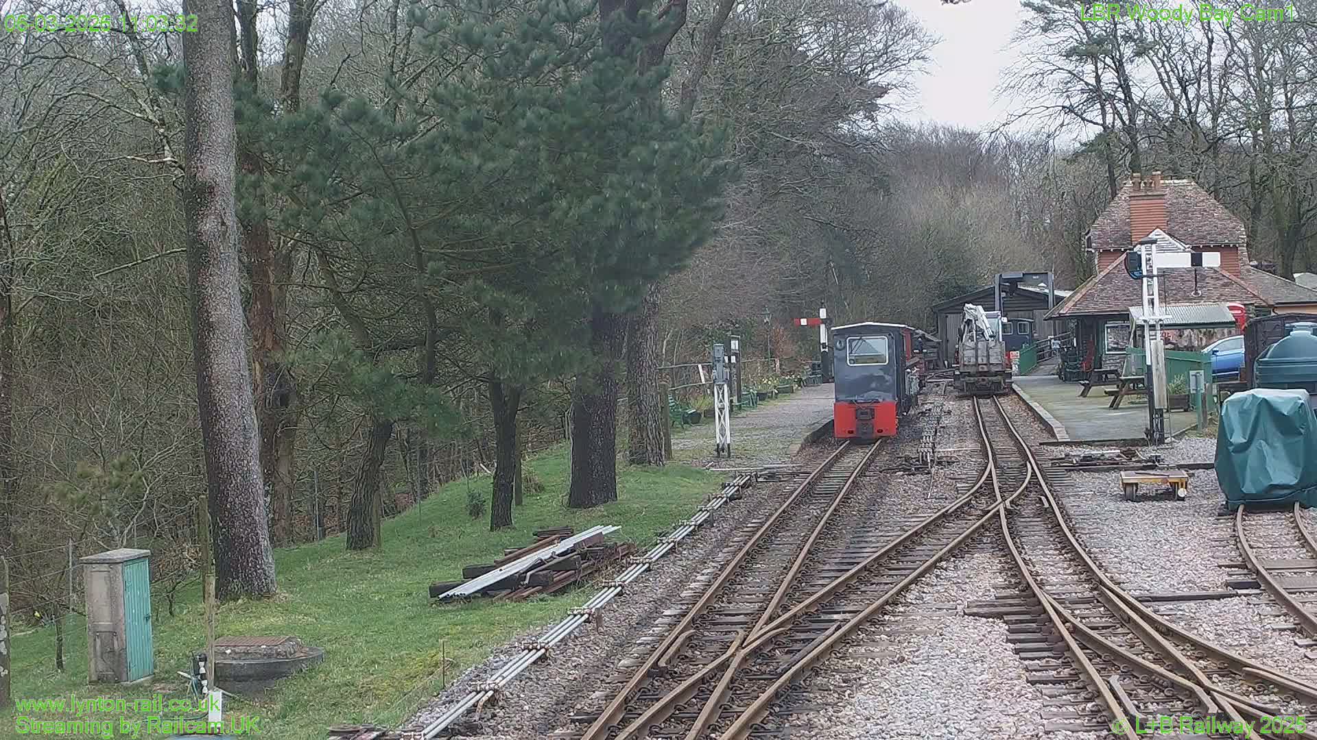 Barnstaple , Lynton & Barnstaple Railway Woody Bay  Station towards East Live Cam - Barnstaple, North Devon, Devon, South West, England, United Kingdom