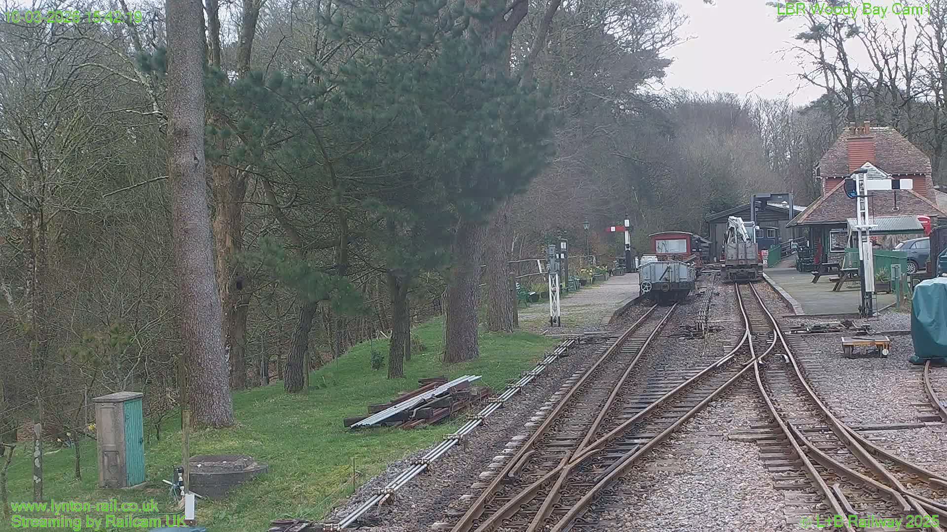 Barnstaple , Lynton & Barnstaple Railway Woody Bay  Station towards East Live Cam - Barnstaple, North Devon, Devon, South West, England, United Kingdom