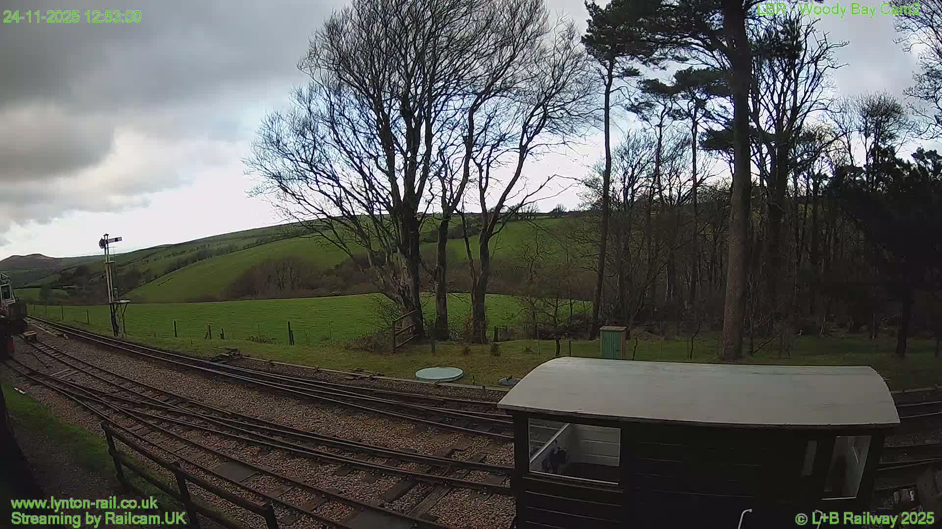 Barnstaple , Lynton & Barnstaple Railway Woody Bay  Station towards West Live Cam -Barnstaple,, North Devon, Devon, South West, England, United Kingdom