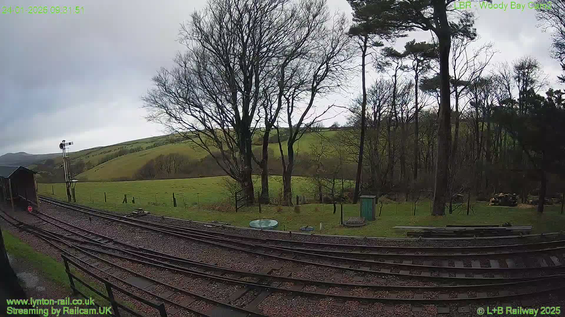 Barnstaple , Lynton & Barnstaple Railway Woody Bay  Station towards West Live Cam -Barnstaple,, North Devon, Devon, South West, England, United Kingdom