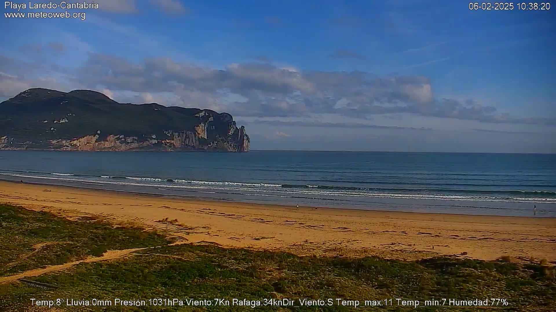 Playa de Laredo Beach Live Cam - Costa Oriental, Cantabria, Spain