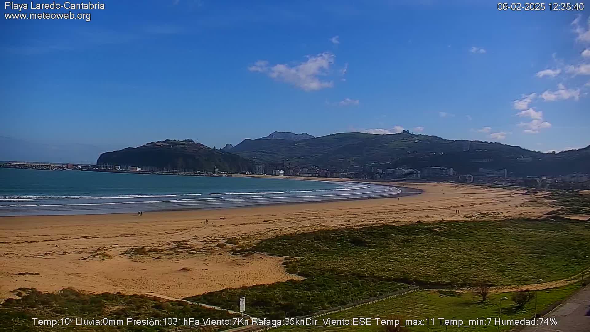 Playa de Laredo Beach Live Cam - Costa Oriental, Cantabria, Spain