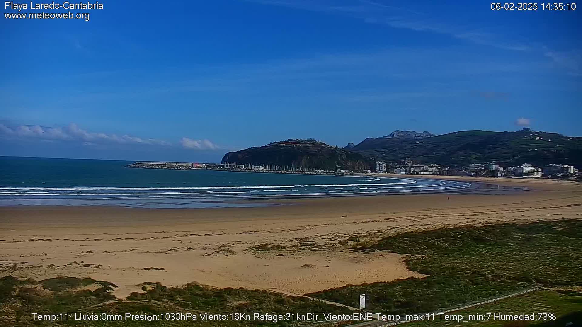 Playa de Laredo Beach Live Cam - Costa Oriental, Cantabria, Spain