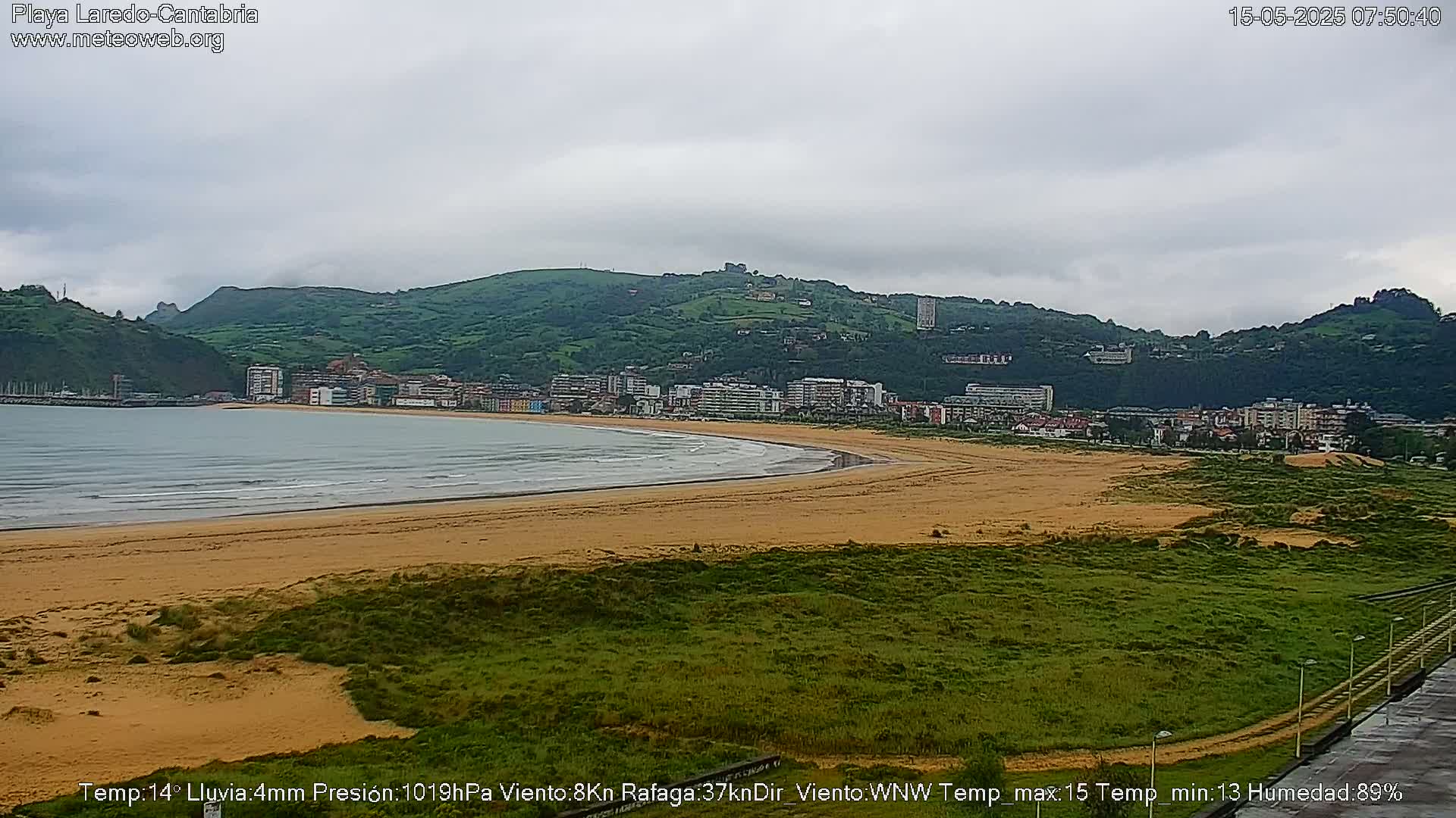 Playa de Laredo Beach Live Cam - Costa Oriental, Cantabria, Spain