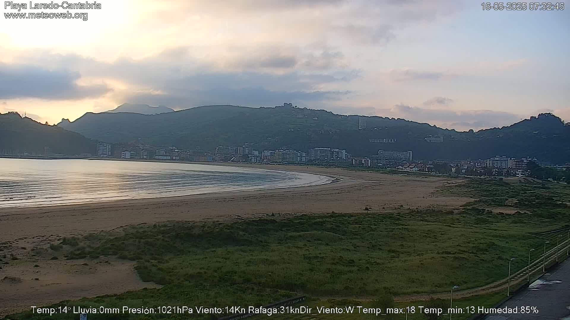 Playa de Laredo Beach Live Cam - Costa Oriental, Cantabria, Spain