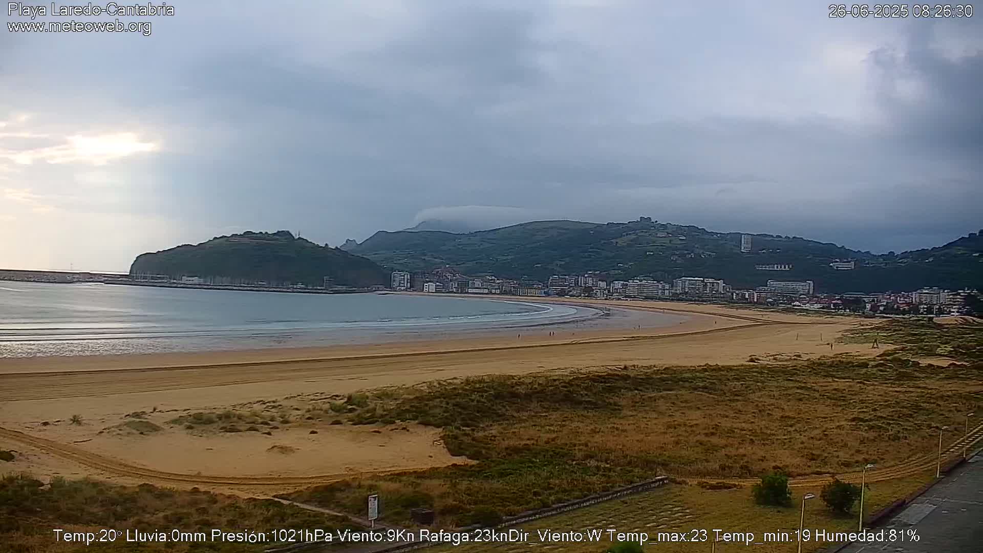 Playa de Laredo Beach Live Cam - Costa Oriental, Cantabria, Spain