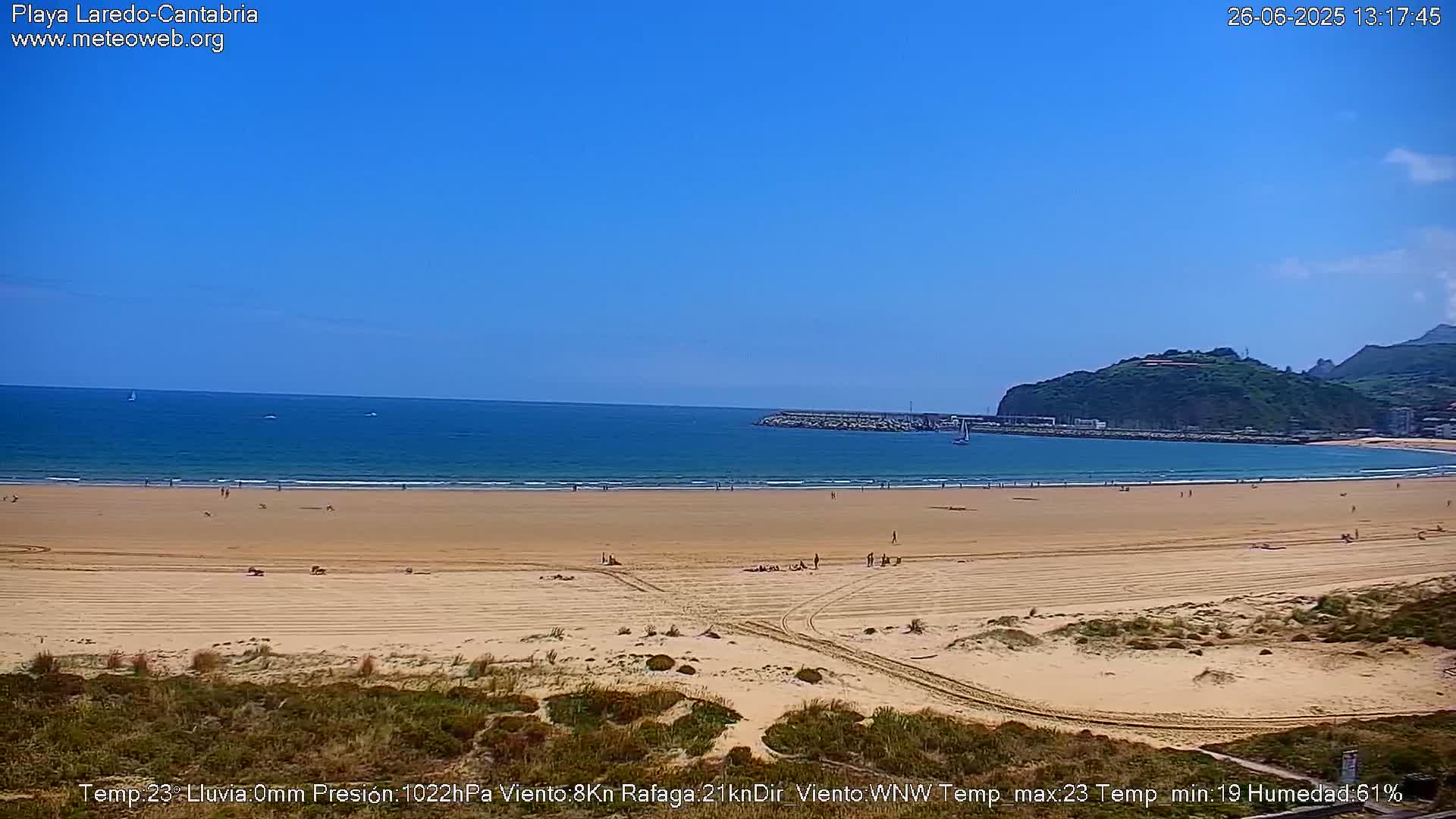 Playa de Laredo Beach Live Cam - Costa Oriental, Cantabria, Spain