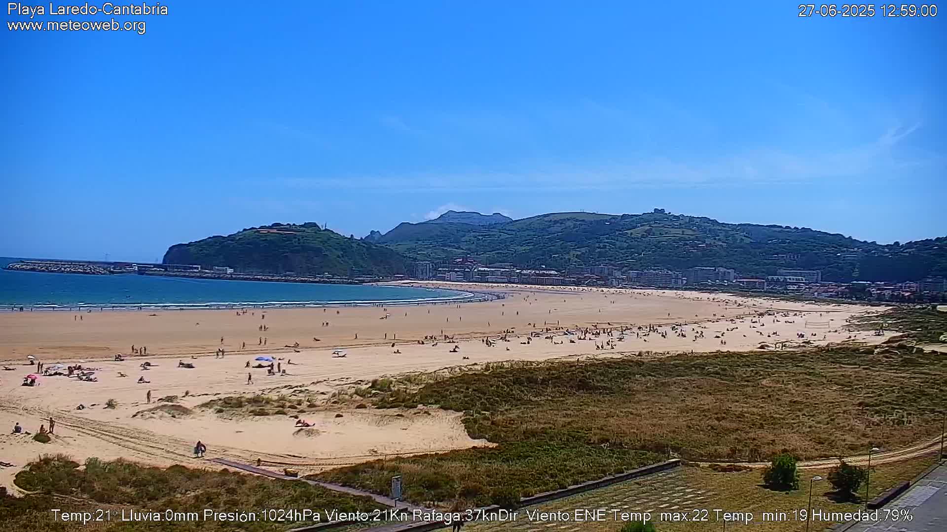 Playa de Laredo Beach Live Cam - Costa Oriental, Cantabria, Spain