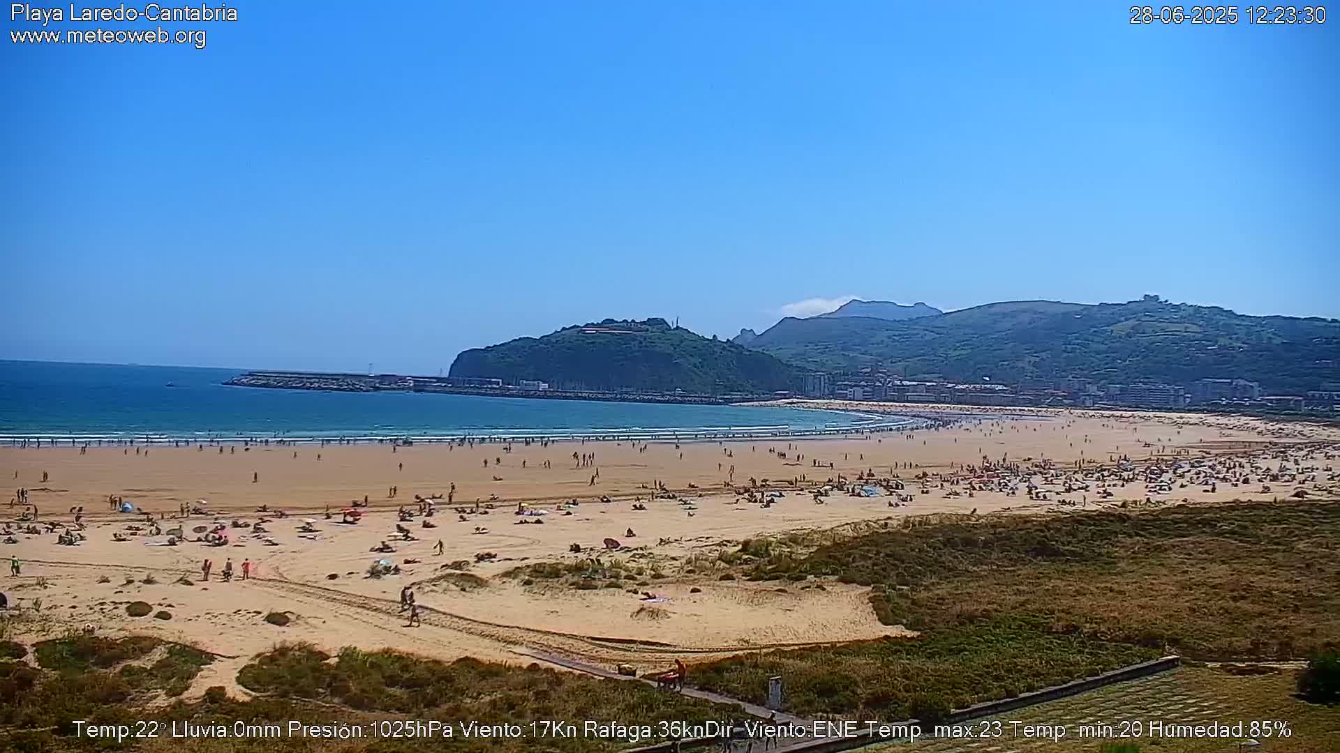 Playa de Laredo Beach Live Cam - Costa Oriental, Cantabria, Spain
