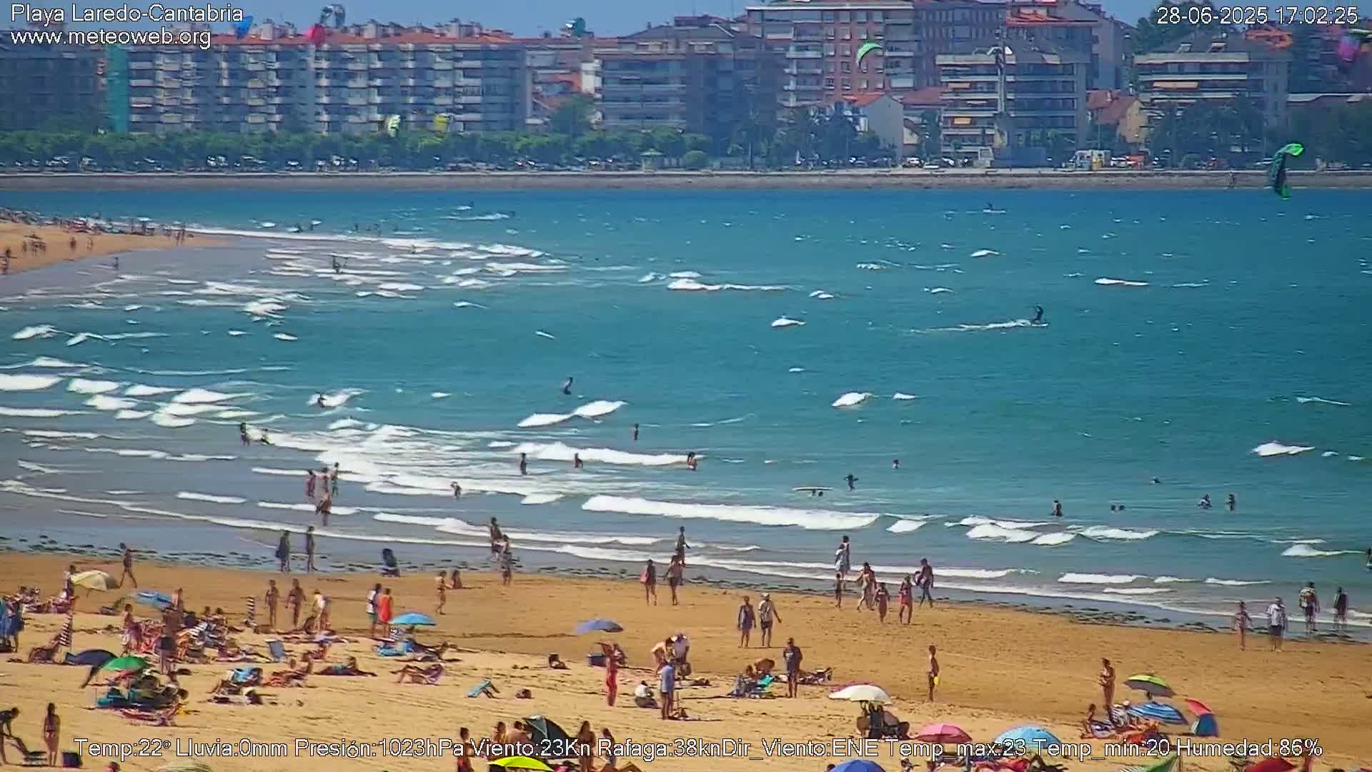 Playa de Laredo Beach Live Cam - Costa Oriental, Cantabria, Spain