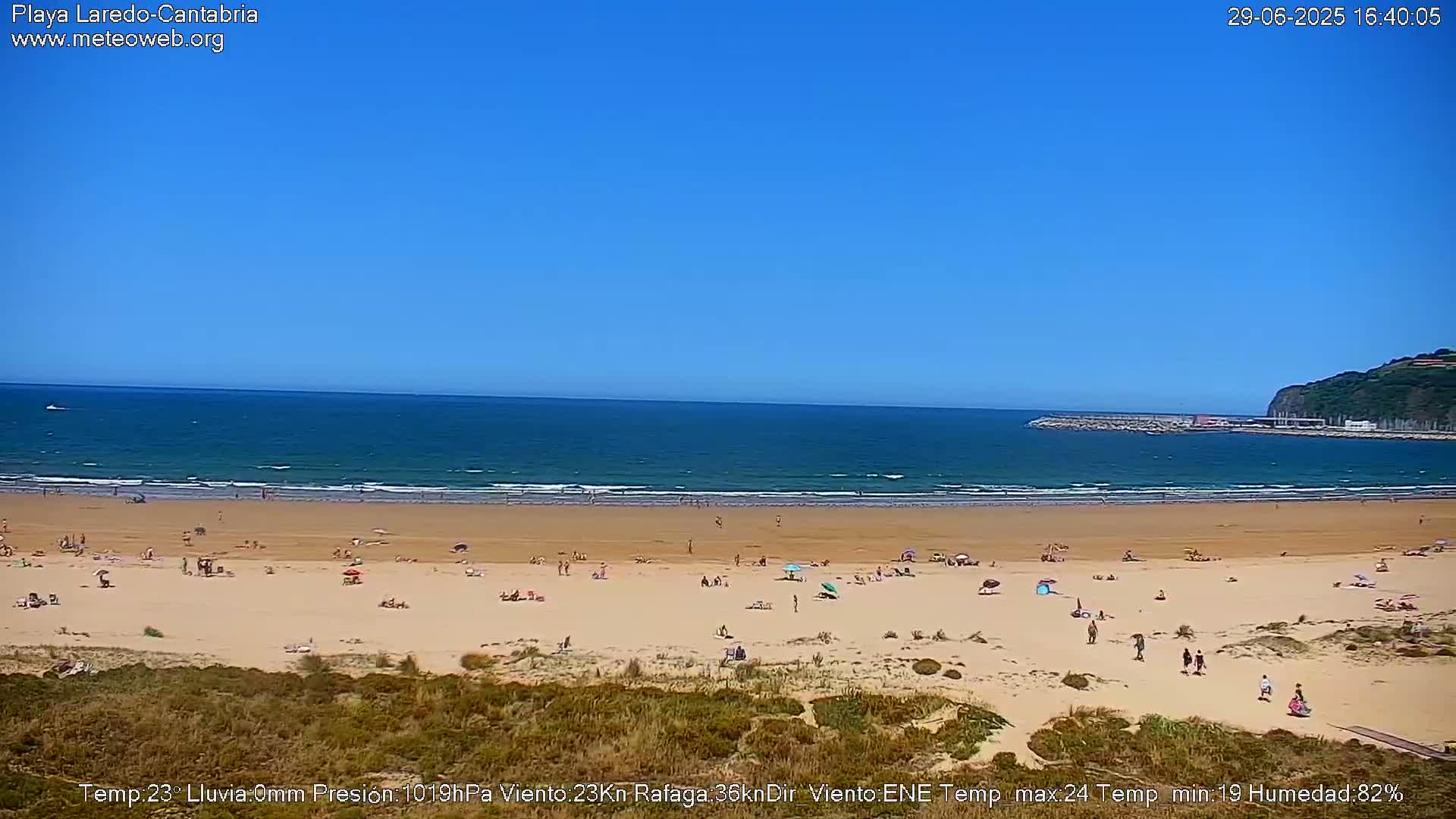 Playa de Laredo Beach Live Cam - Costa Oriental, Cantabria, Spain