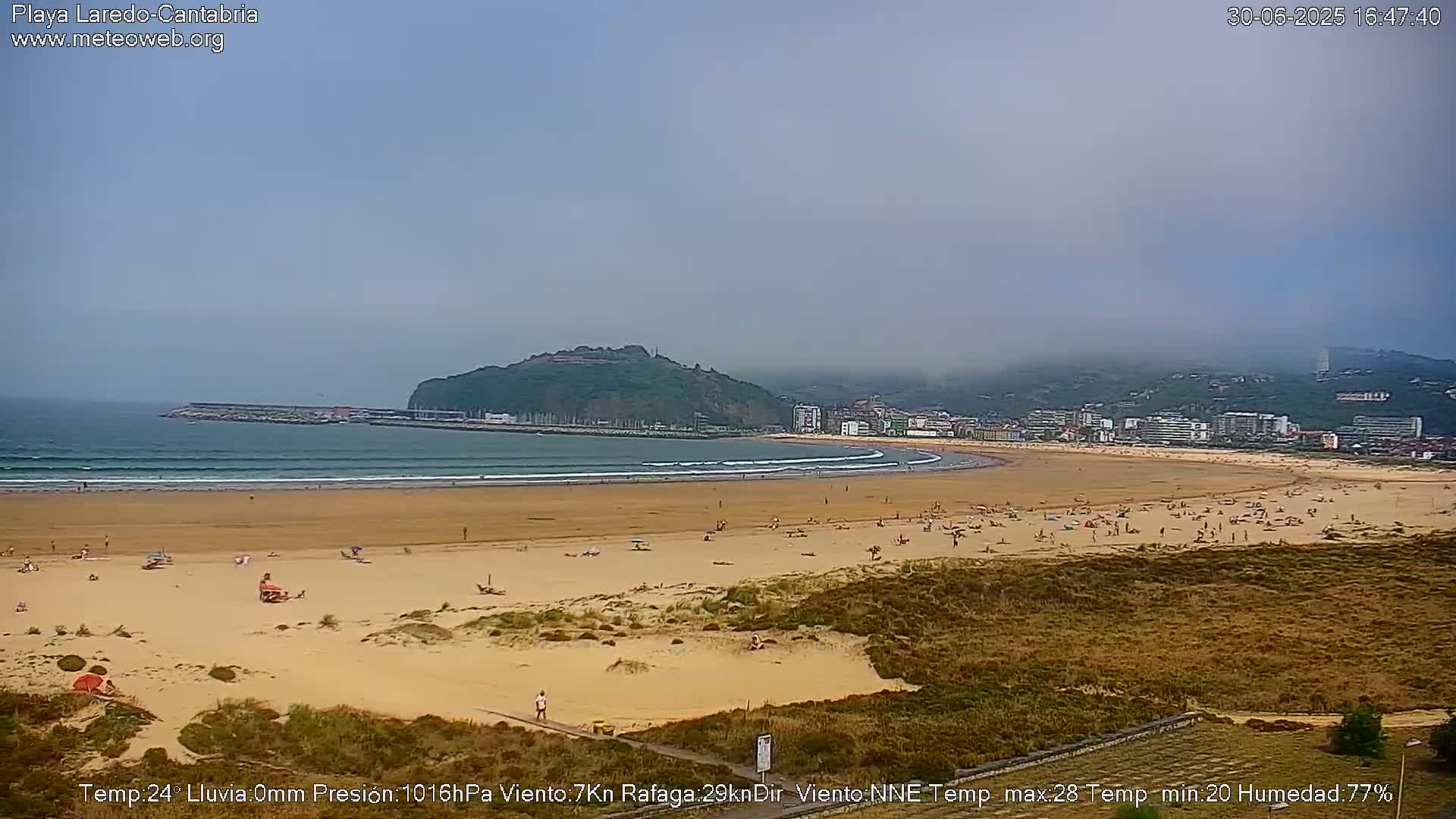 Playa de Laredo Beach Live Cam - Costa Oriental, Cantabria, Spain