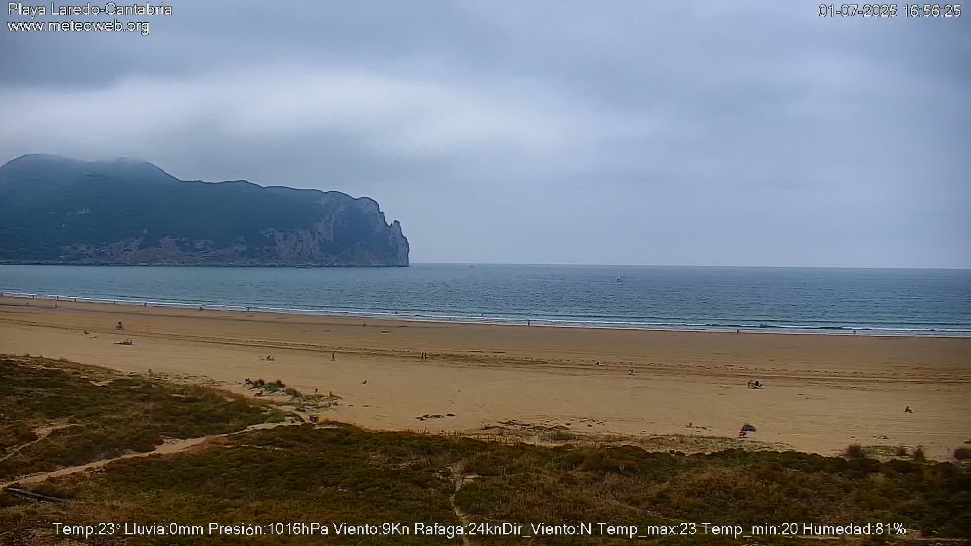 Playa de Laredo Beach Live Cam - Costa Oriental, Cantabria, Spain