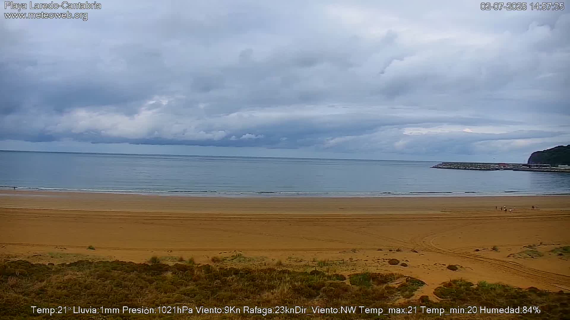 Playa de Laredo Beach Live Cam - Costa Oriental, Cantabria, Spain