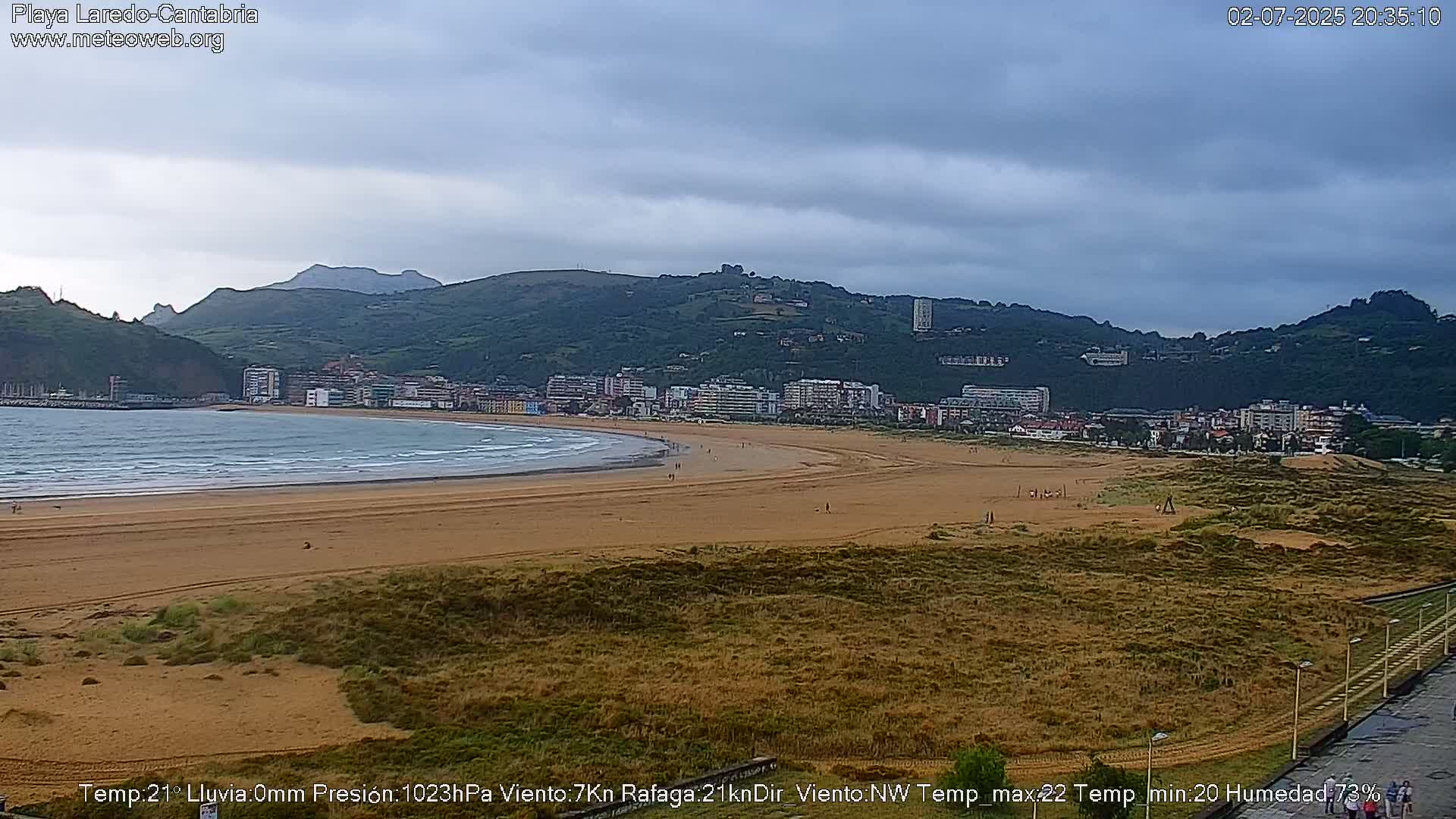 Playa de Laredo Beach Live Cam - Costa Oriental, Cantabria, Spain