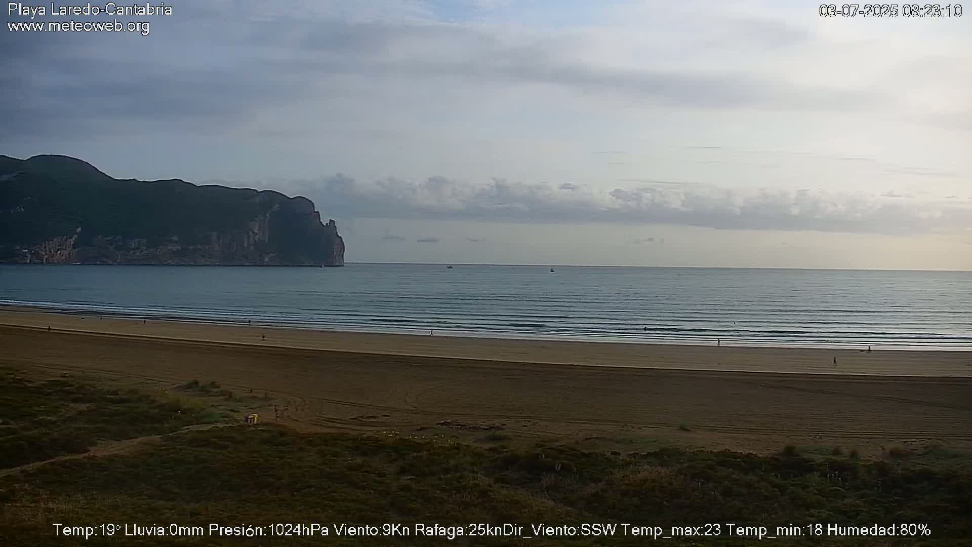 Playa de Laredo Beach Live Cam - Costa Oriental, Cantabria, Spain