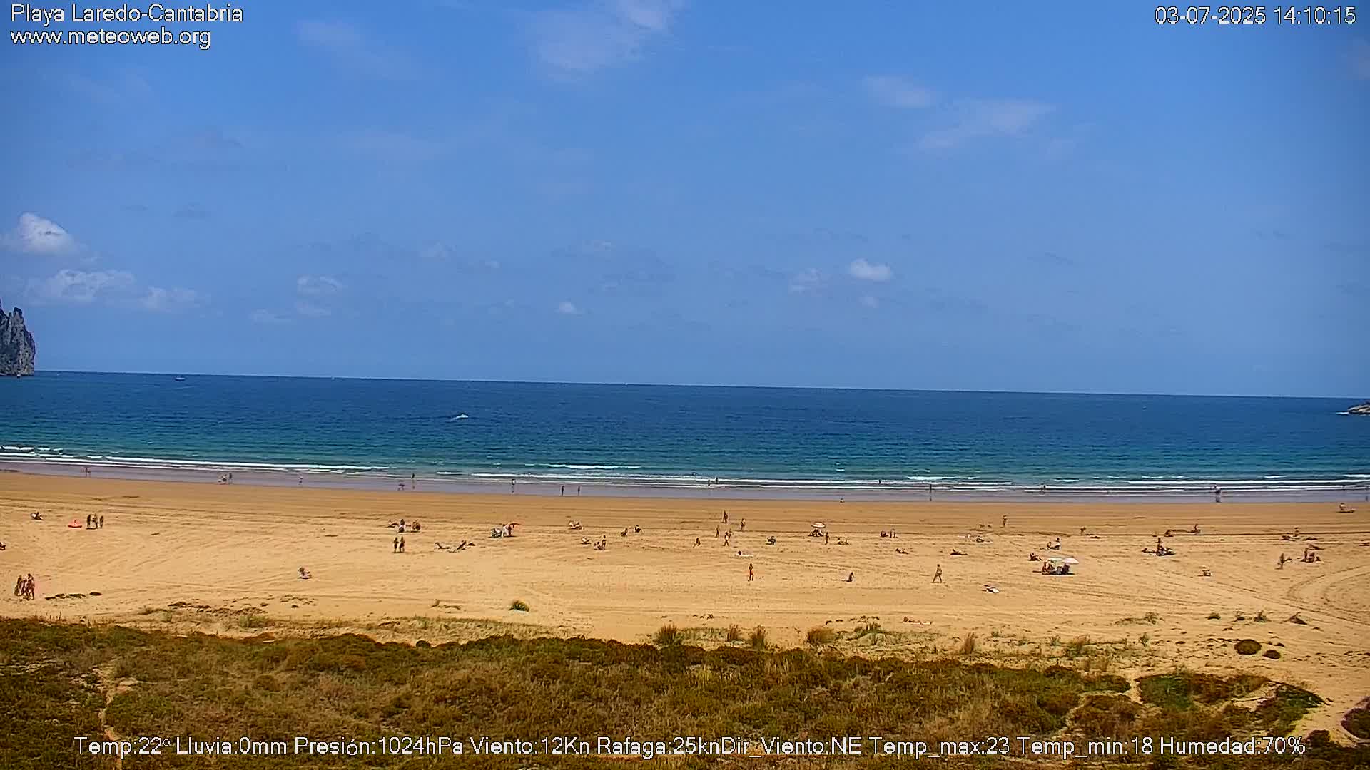 Playa de Laredo Beach Live Cam - Costa Oriental, Cantabria, Spain