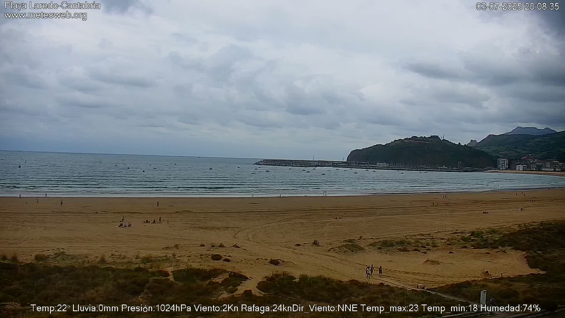 Playa de Laredo Beach Live Cam - Costa Oriental, Cantabria, Spain