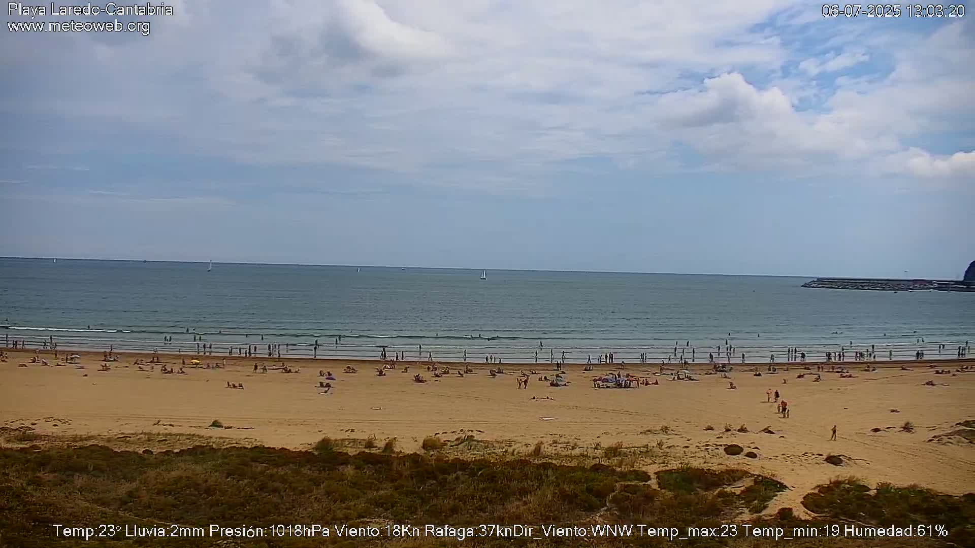 Playa de Laredo Beach Live Cam - Costa Oriental, Cantabria, Spain