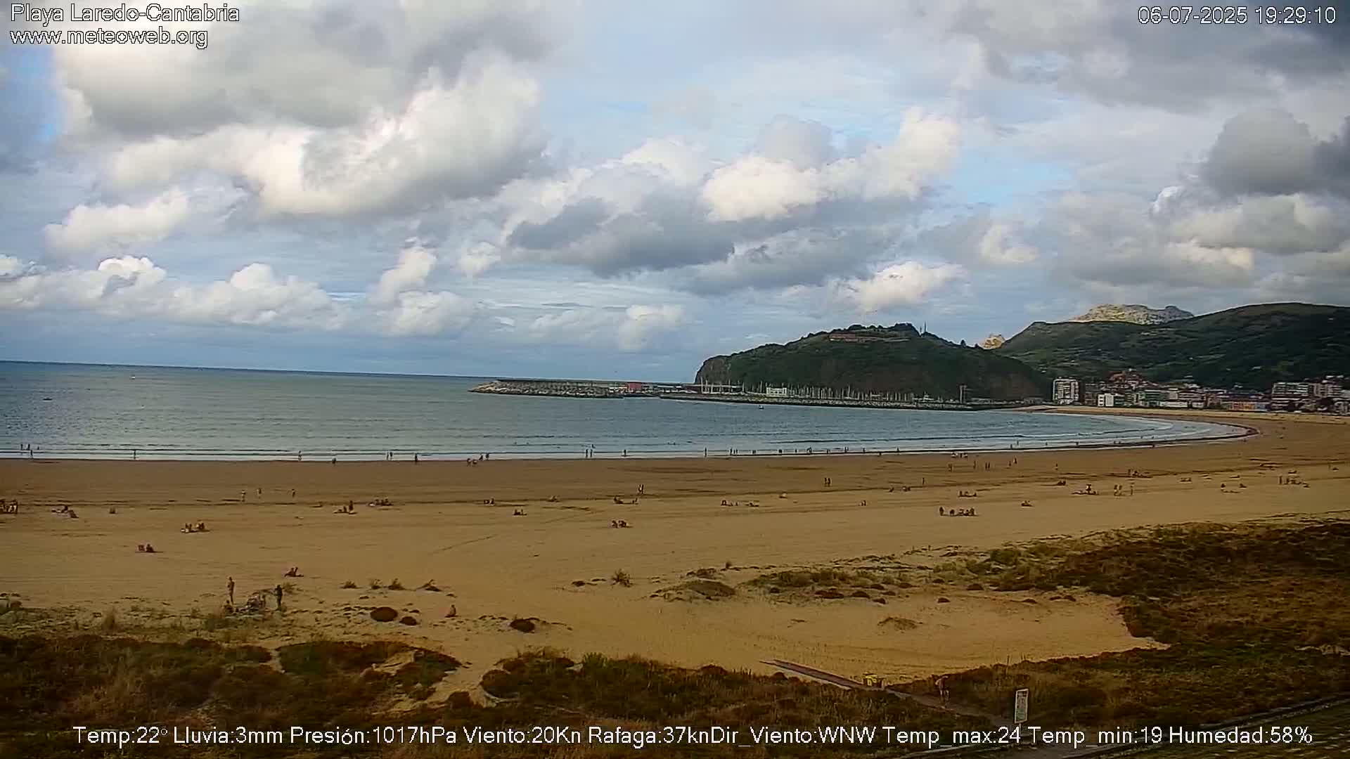 Playa de Laredo Beach Live Cam - Costa Oriental, Cantabria, Spain