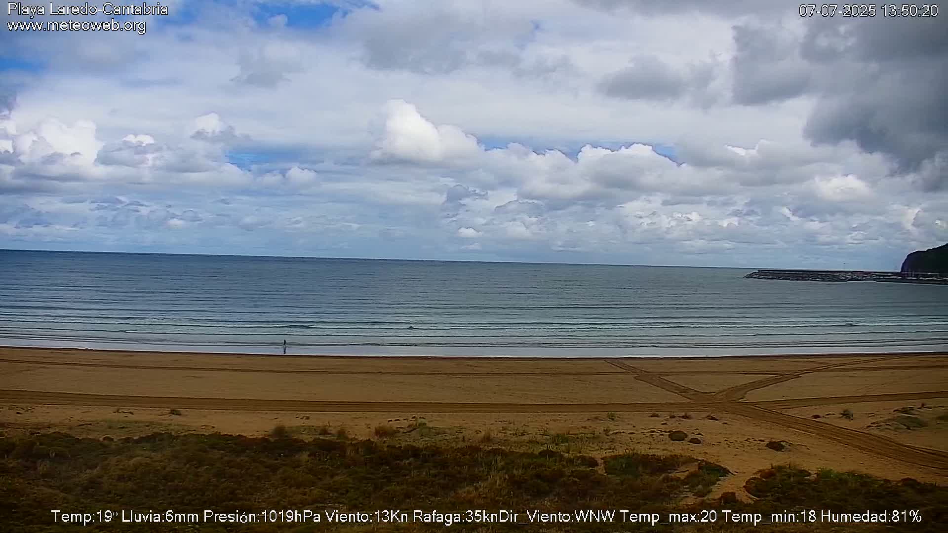 Playa de Laredo Beach Live Cam - Costa Oriental, Cantabria, Spain