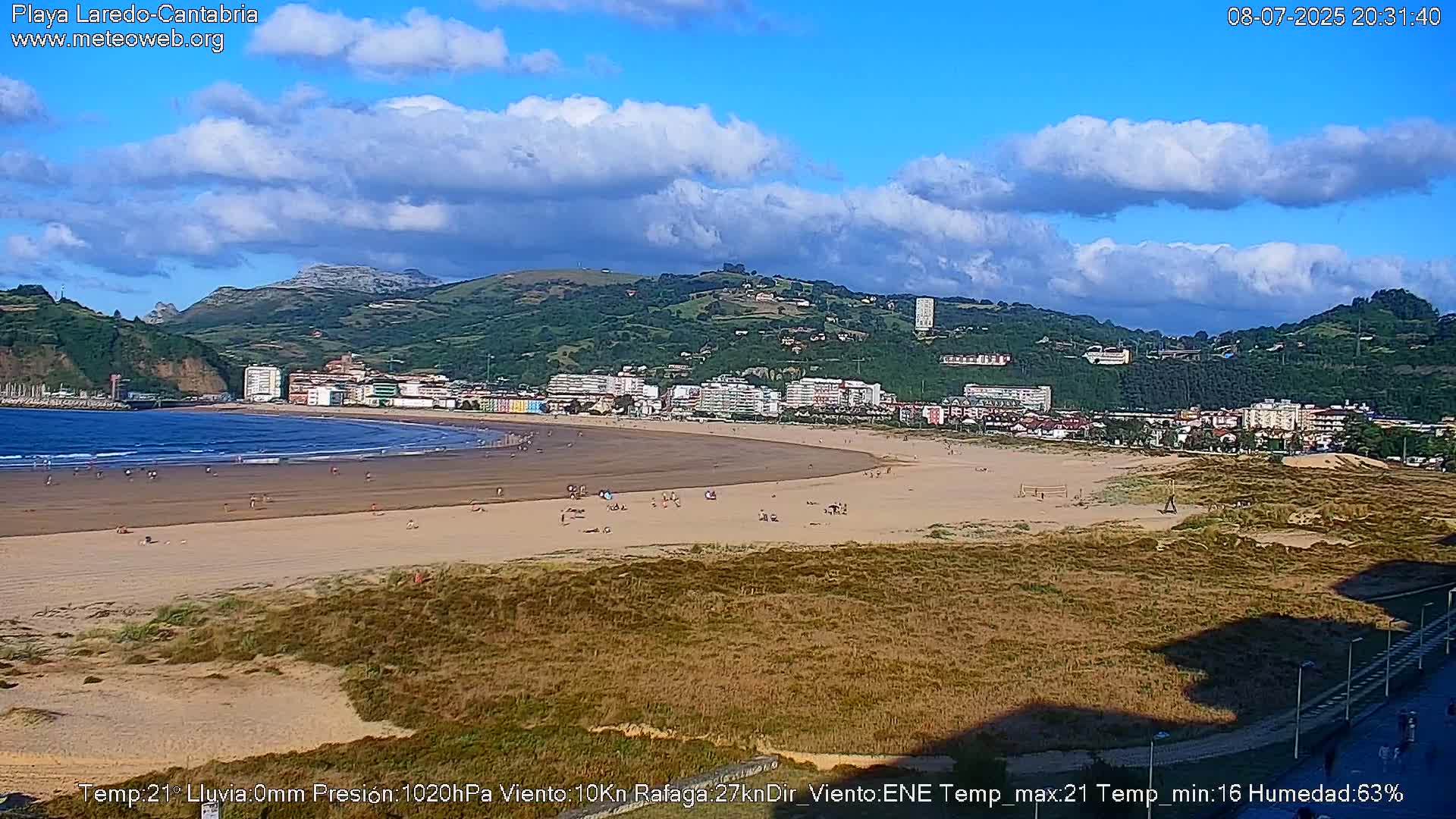 Playa de Laredo Beach Live Cam - Costa Oriental, Cantabria, Spain