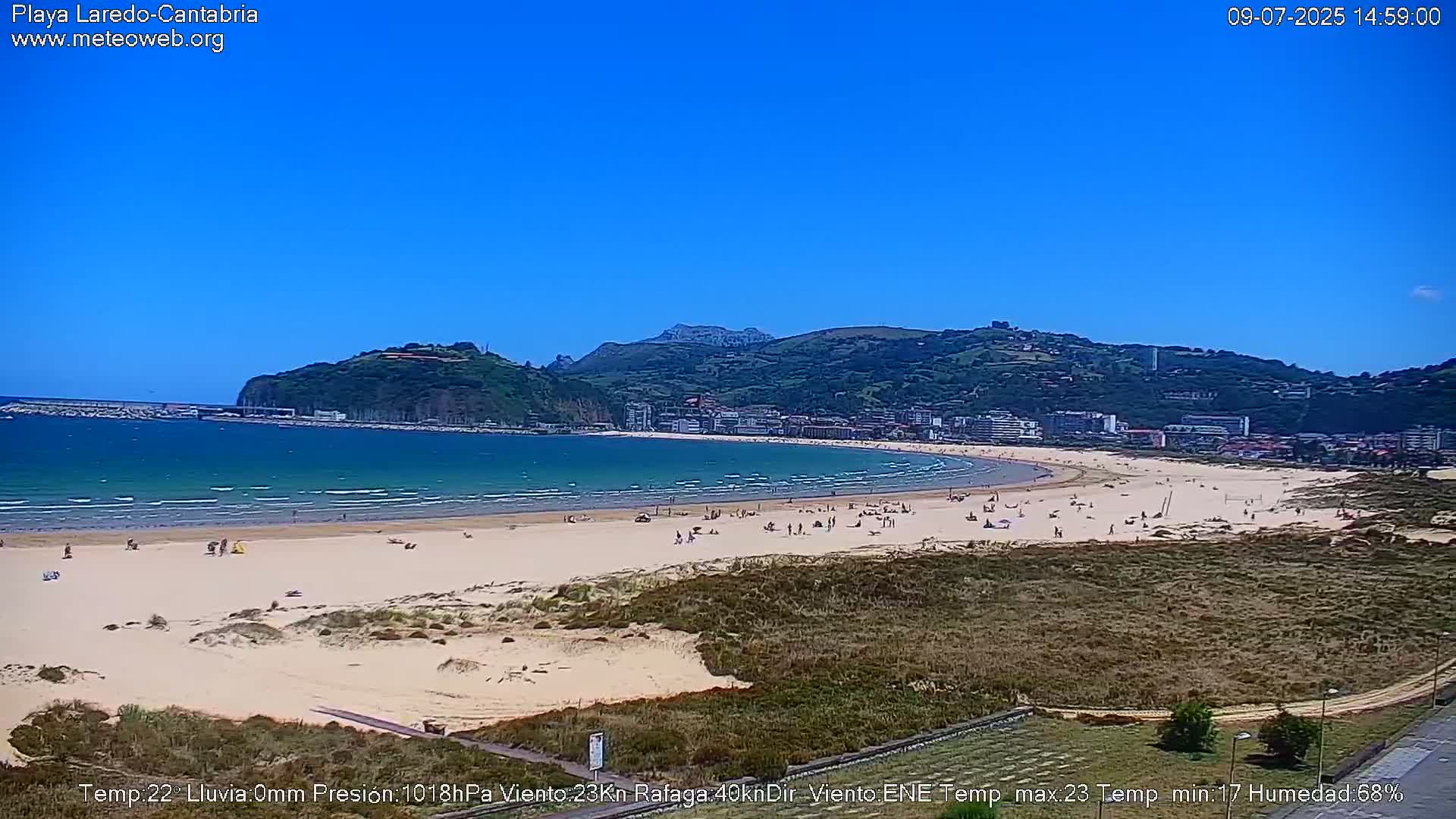 Playa de Laredo Beach Live Cam - Costa Oriental, Cantabria, Spain