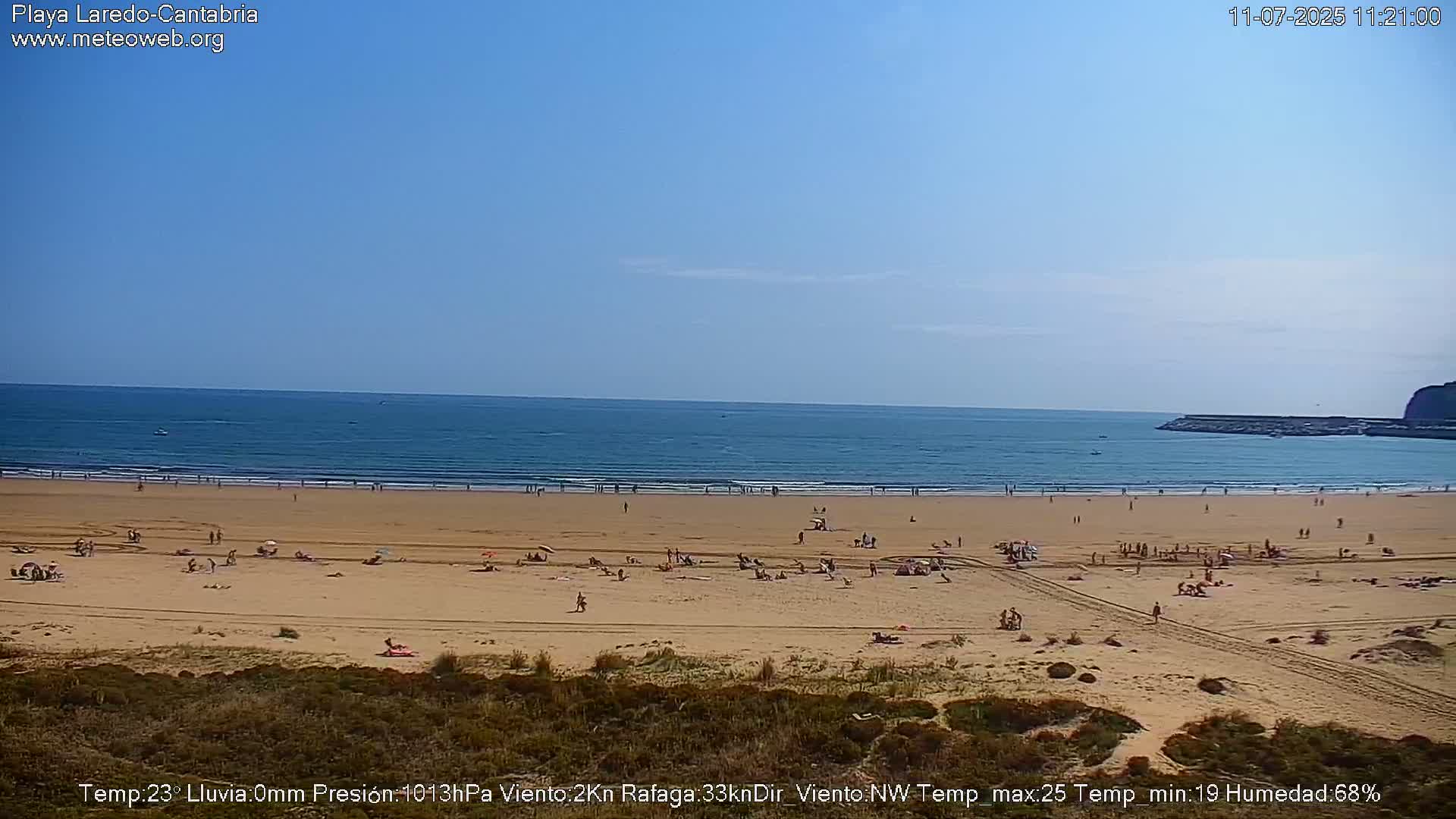 Playa de Laredo Beach Live Cam - Costa Oriental, Cantabria, Spain