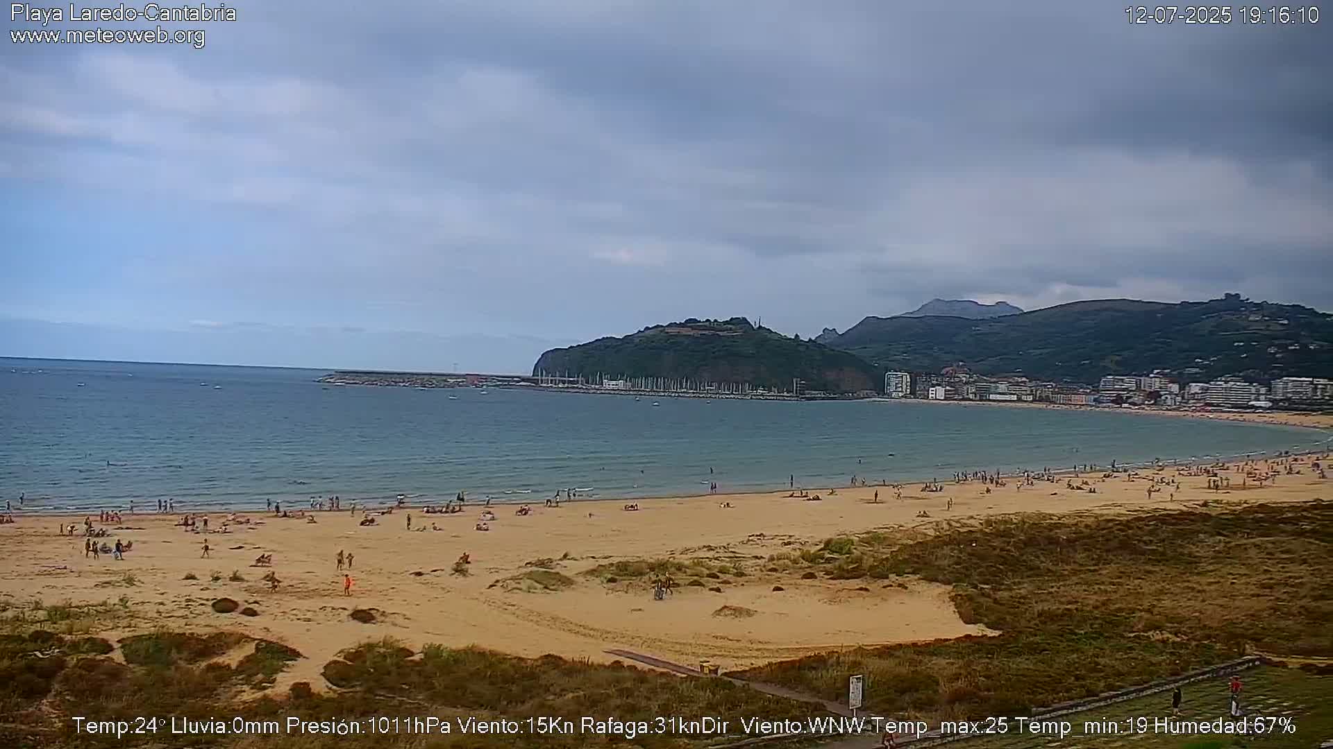 Playa de Laredo Beach Live Cam - Costa Oriental, Cantabria, Spain