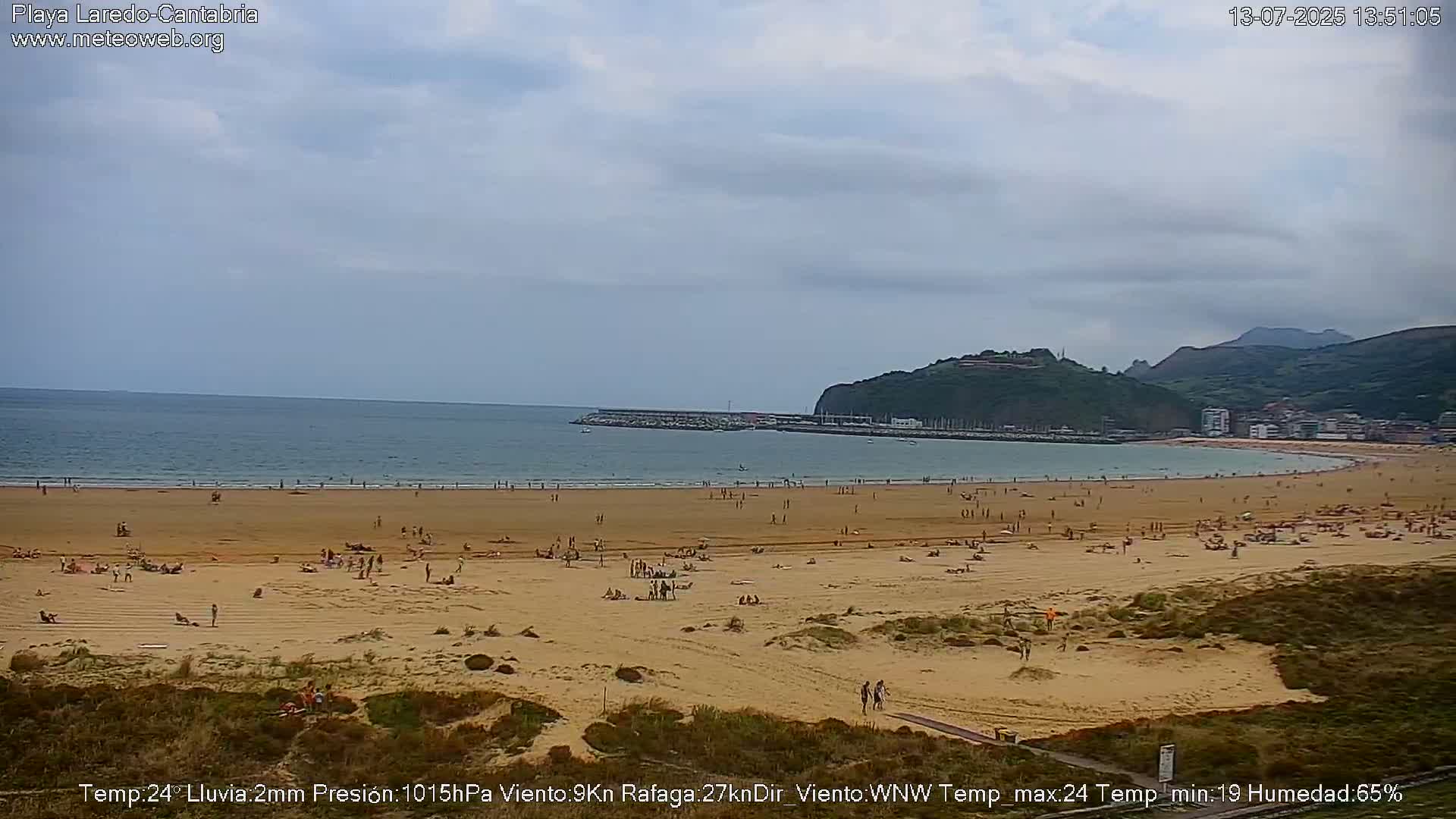 Playa de Laredo Beach Live Cam - Costa Oriental, Cantabria, Spain