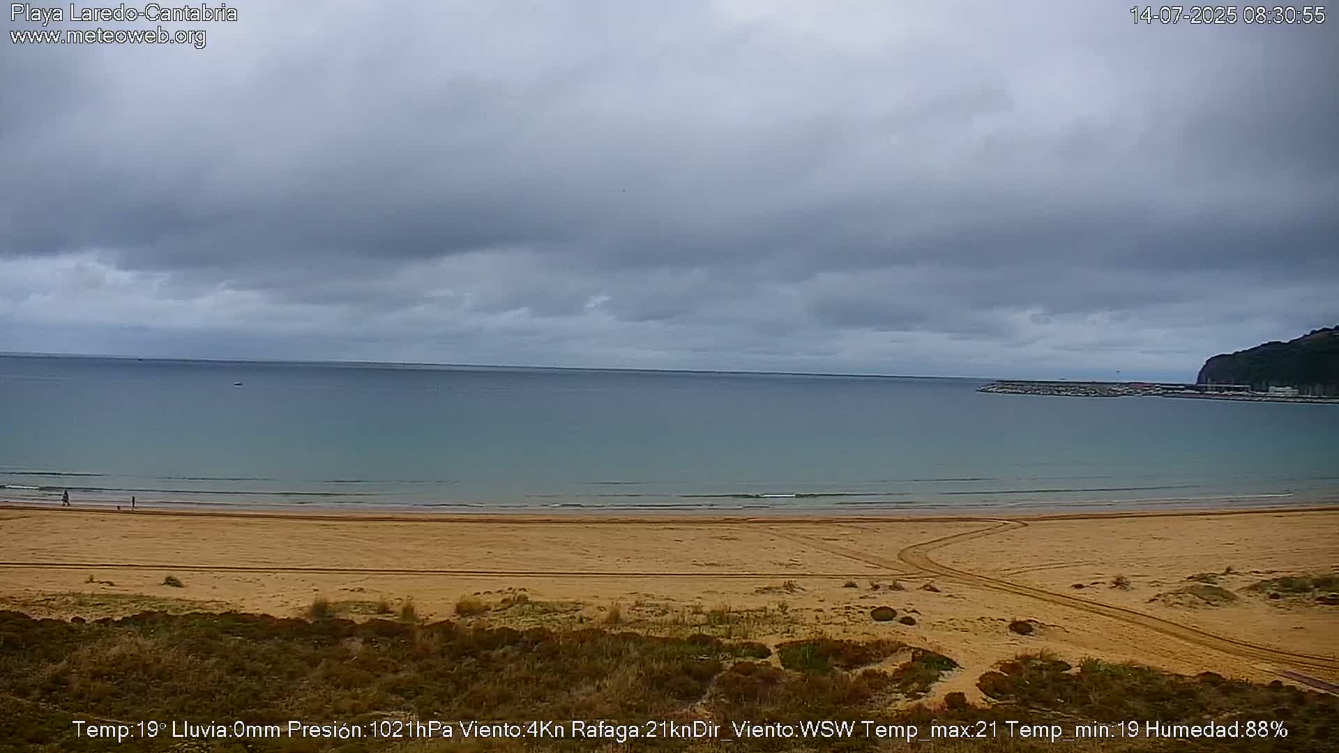 Playa de Laredo Beach Live Cam - Costa Oriental, Cantabria, Spain