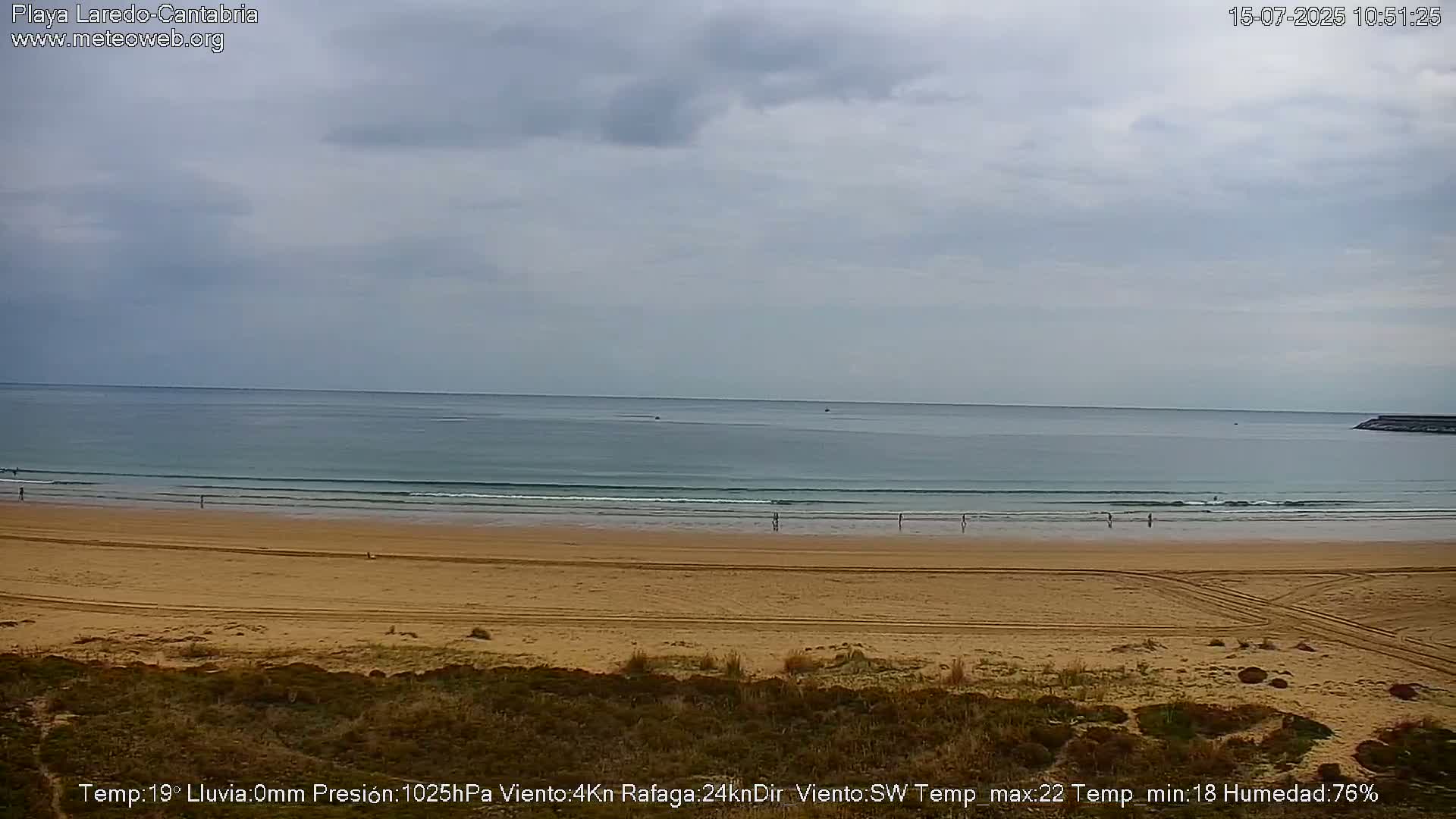 Playa de Laredo Beach Live Cam - Costa Oriental, Cantabria, Spain