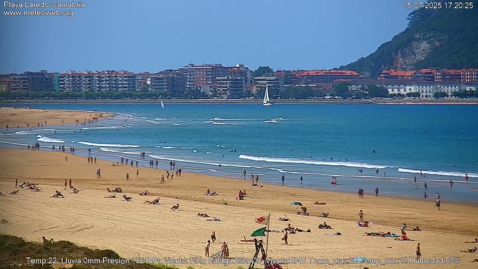 Playa de Laredo Beach Live Cam - Costa Oriental, Cantabria, Spain