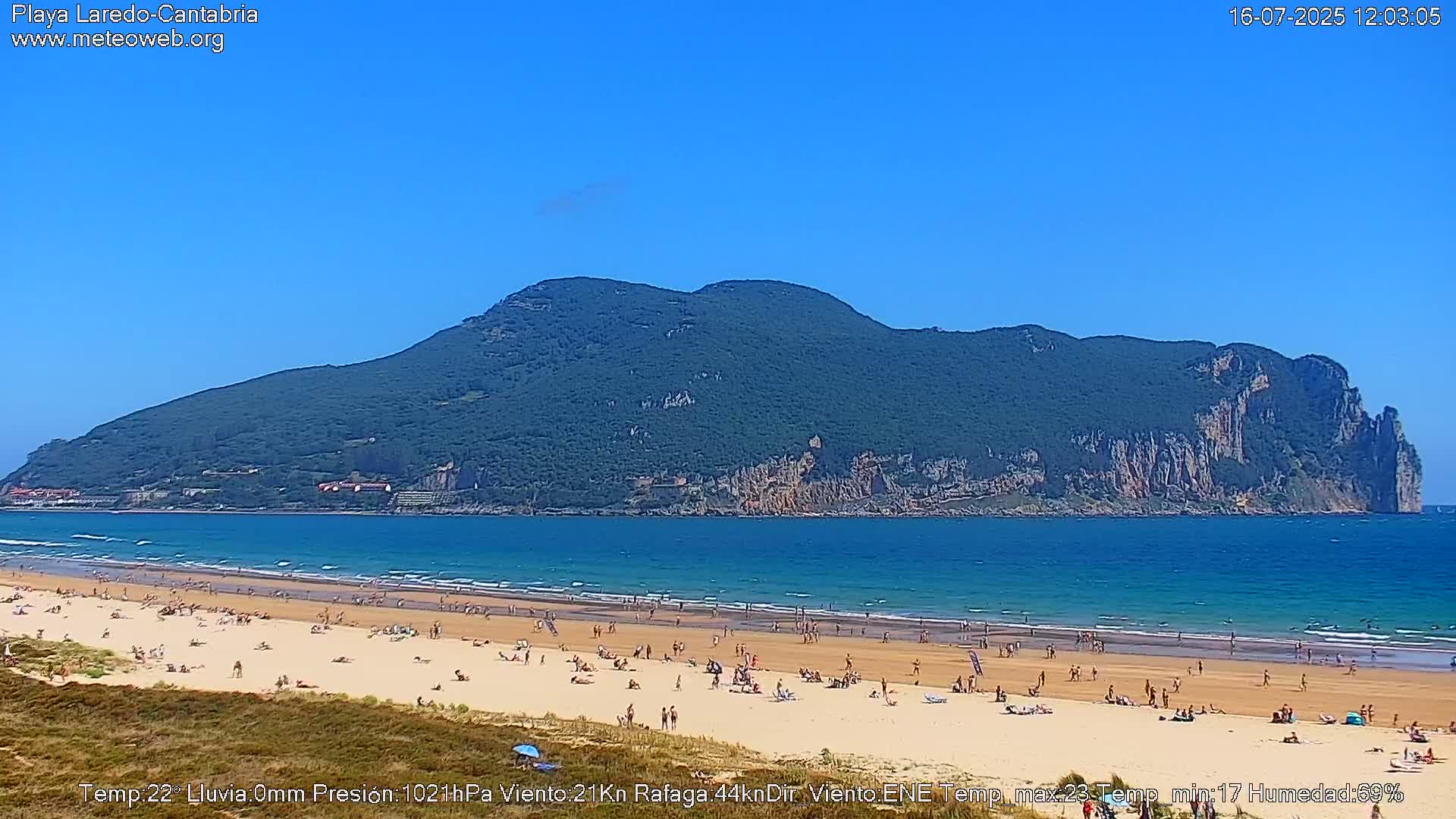 Playa de Laredo Beach Live Cam - Costa Oriental, Cantabria, Spain