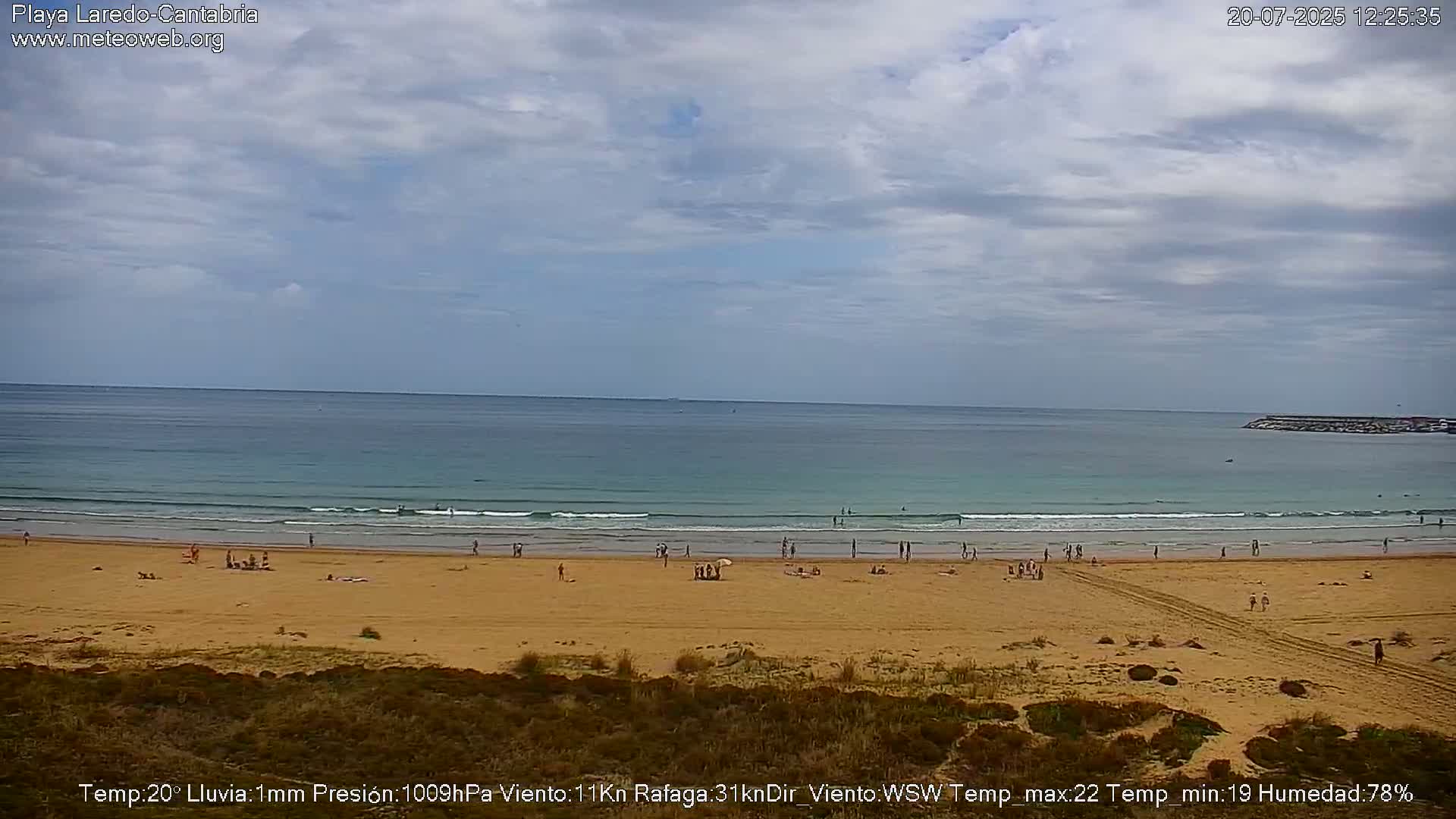 Playa de Laredo Beach Live Cam - Costa Oriental, Cantabria, Spain