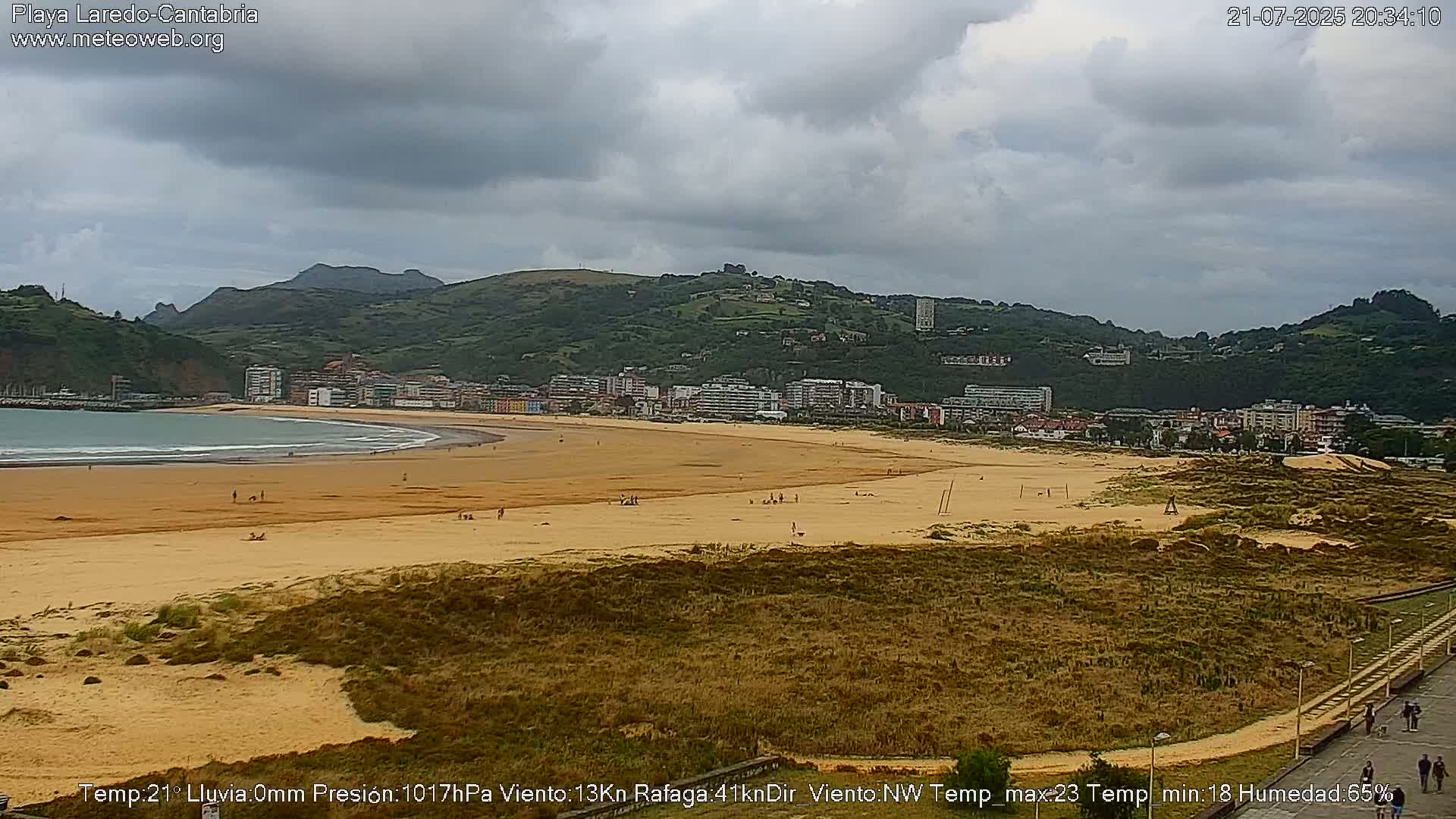 Playa de Laredo Beach Live Cam - Costa Oriental, Cantabria, Spain