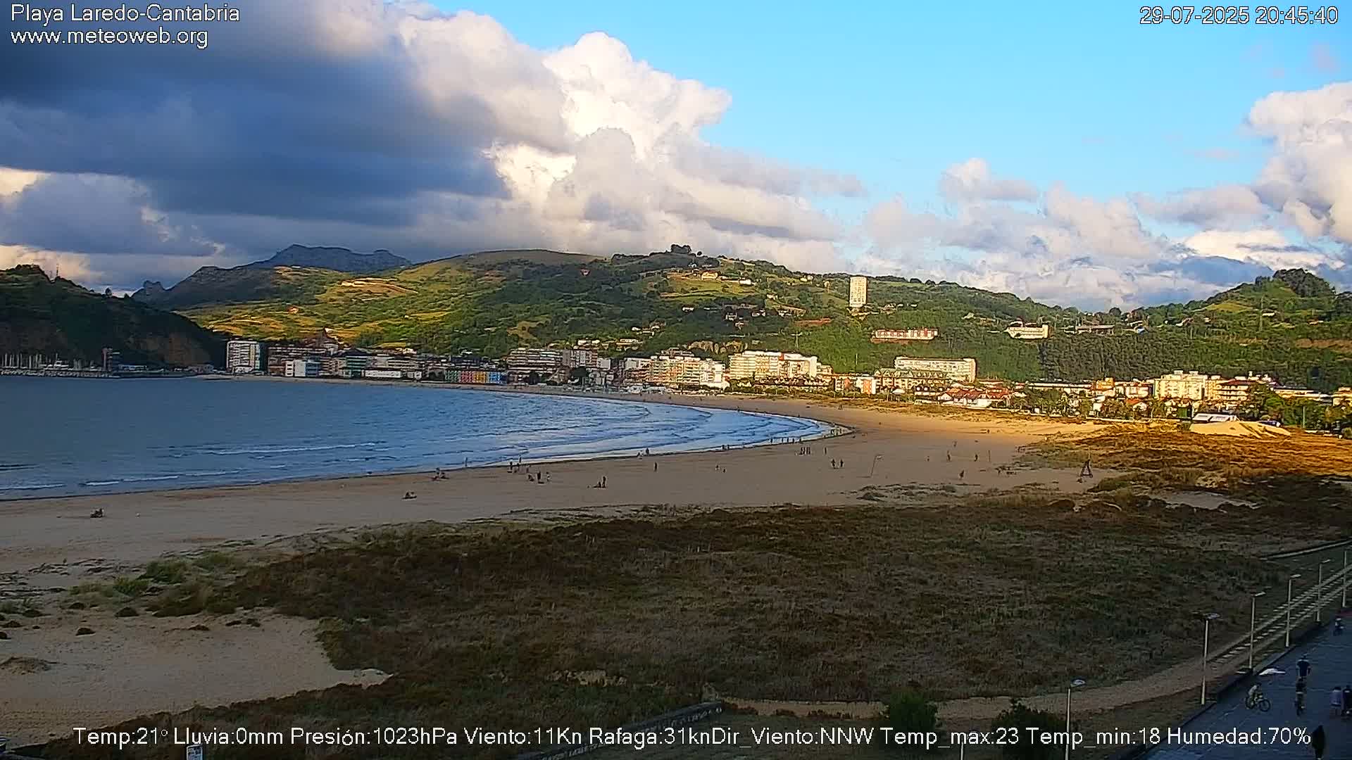 Playa de Laredo Beach Live Cam - Costa Oriental, Cantabria, Spain