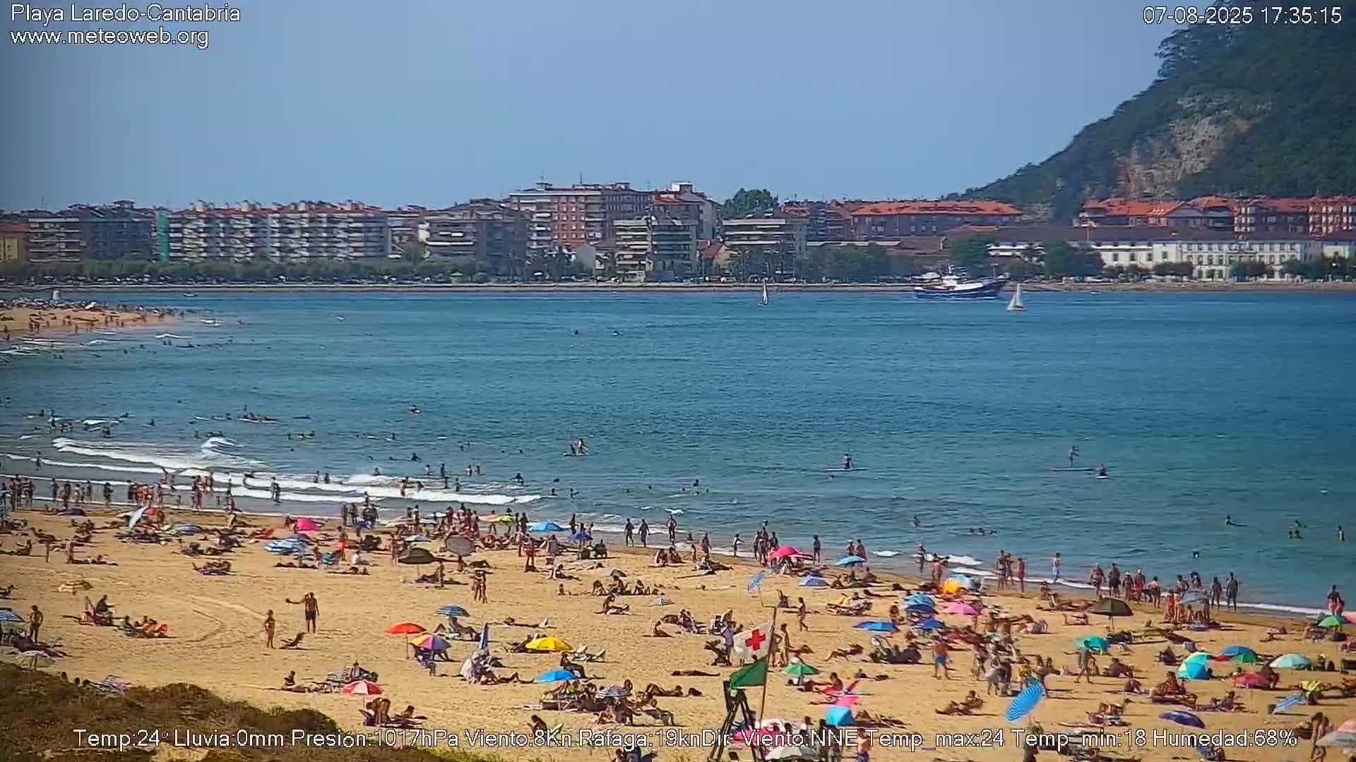 Playa de Laredo Beach Live Cam - Costa Oriental, Cantabria, Spain