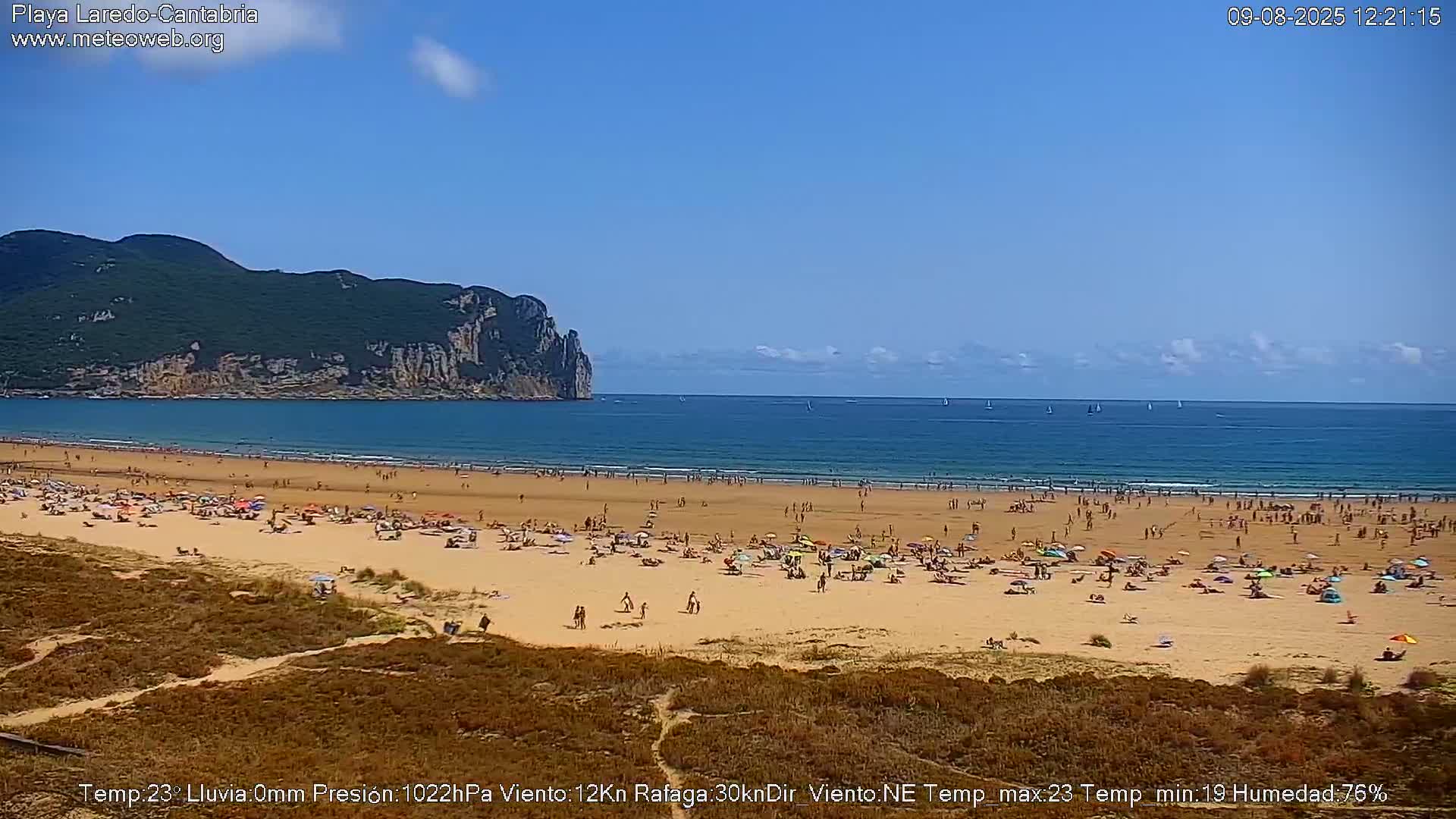 Playa de Laredo Beach Live Cam - Costa Oriental, Cantabria, Spain