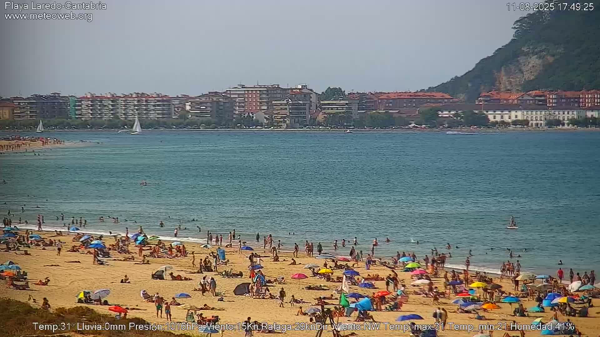 Playa de Laredo Beach Live Cam - Costa Oriental, Cantabria, Spain