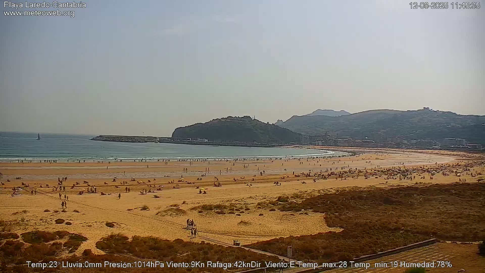 Playa de Laredo Beach Live Cam - Costa Oriental, Cantabria, Spain