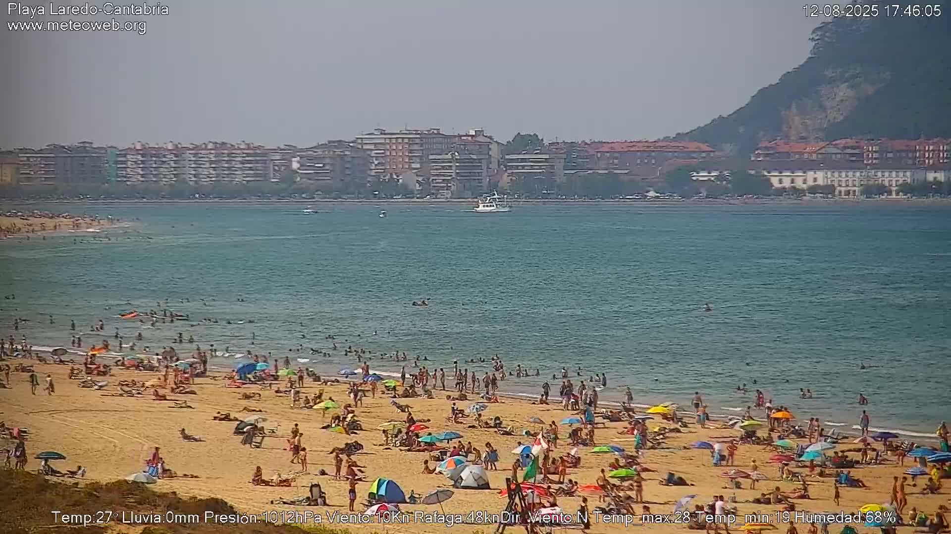 Playa de Laredo Beach Live Cam - Costa Oriental, Cantabria, Spain