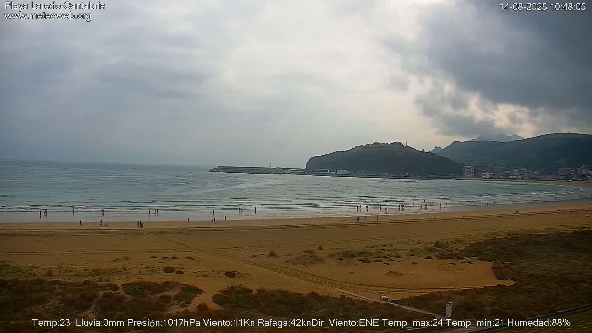 Playa de Laredo Beach Live Cam - Costa Oriental, Cantabria, Spain