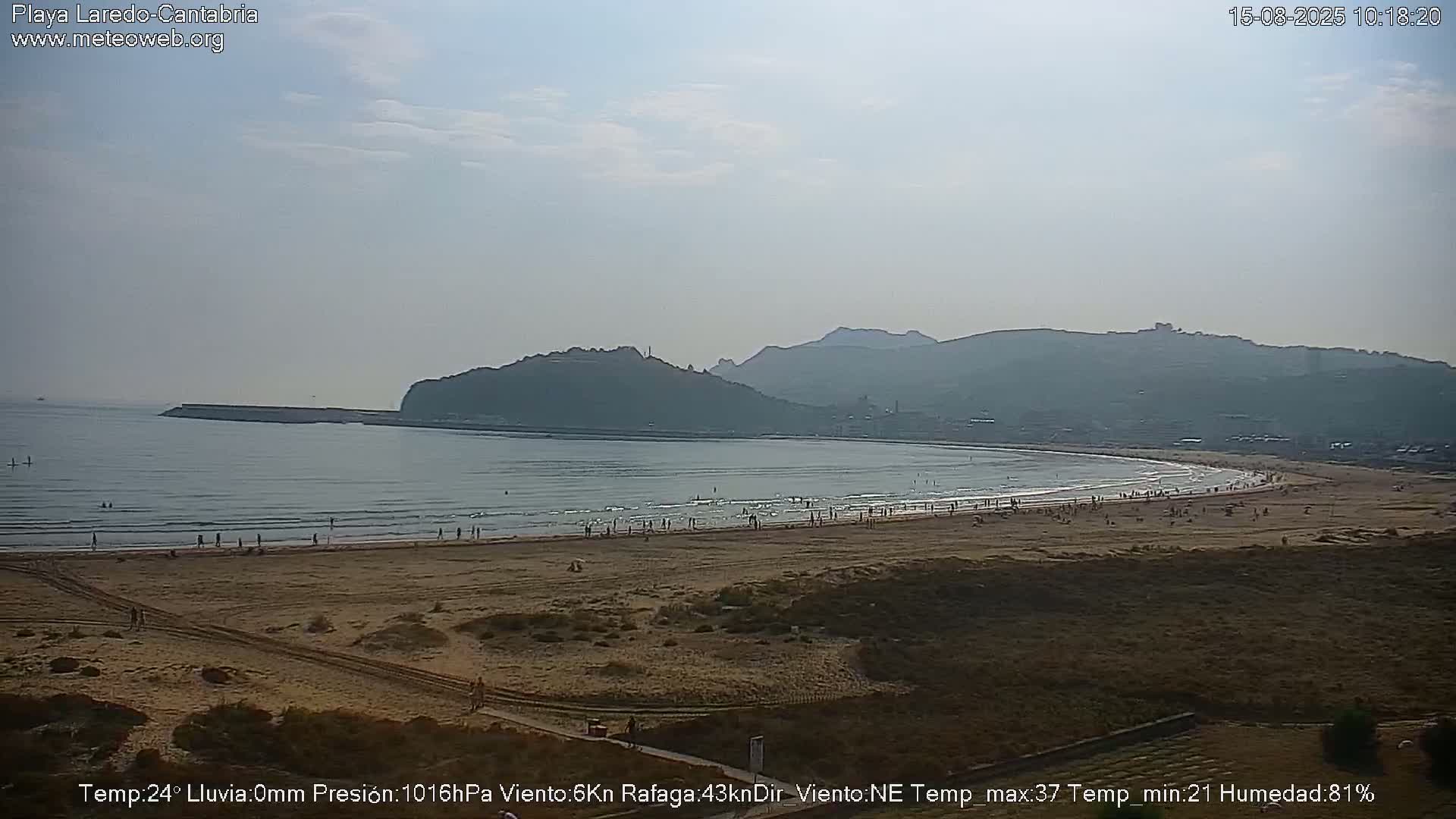 Playa de Laredo Beach Live Cam - Costa Oriental, Cantabria, Spain
